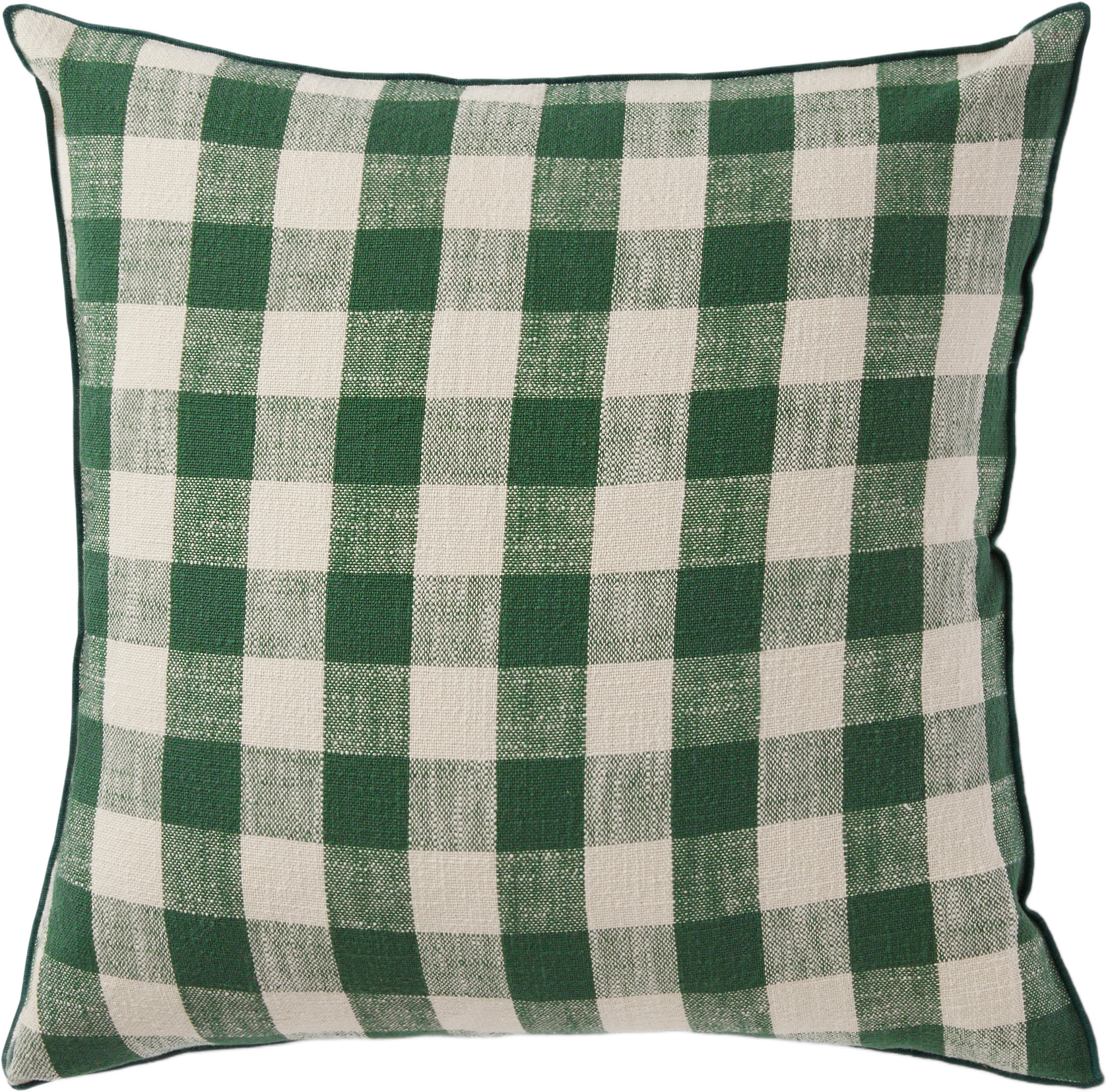 Kuddfodral GINGHAM 50x50 cm, från Åhléns Home, i färgen Off White/Green.