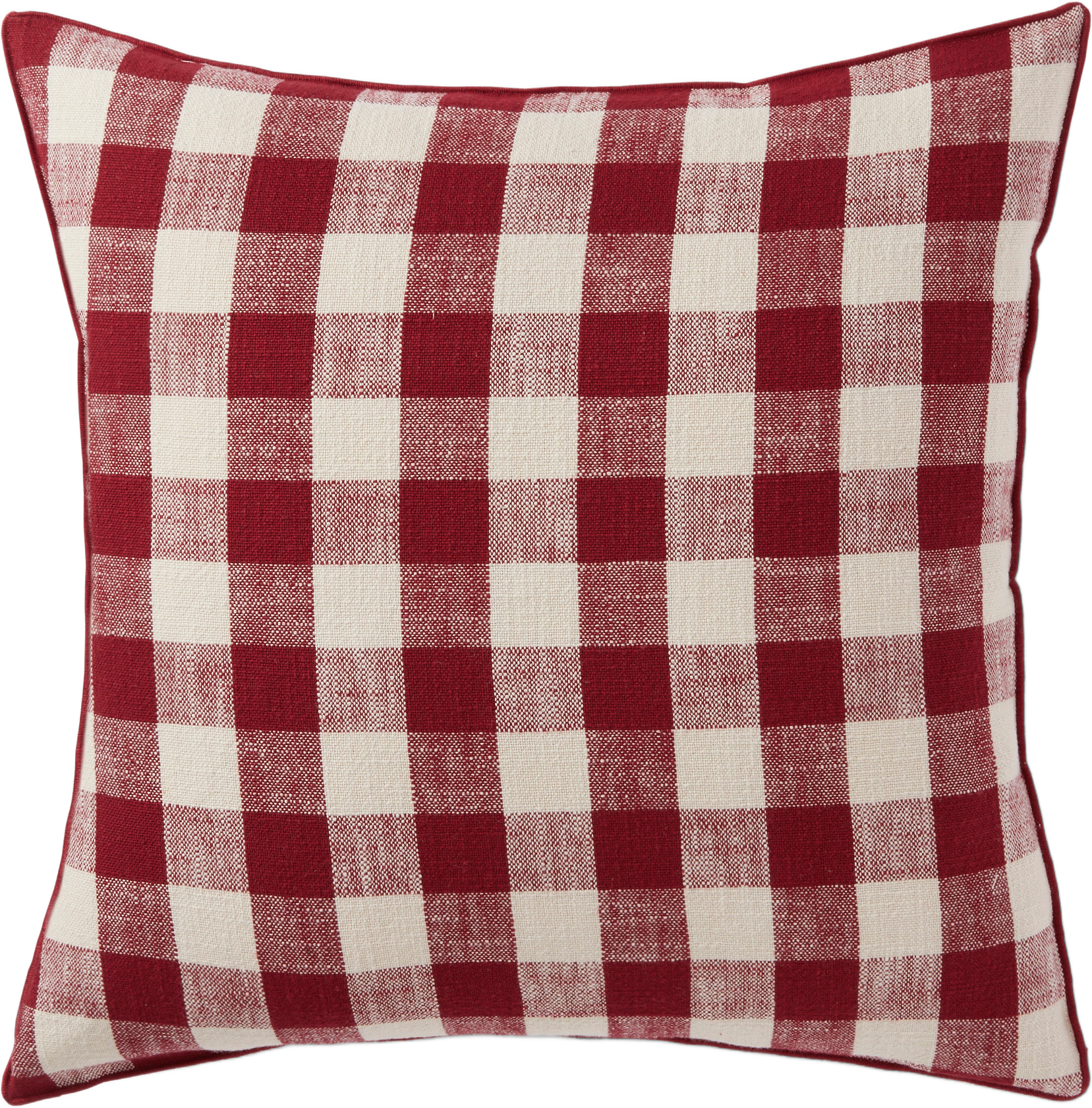 Kuddfodral GINGHAM 50x50 cm, från Åhléns Home, i färgen Off White/Red.