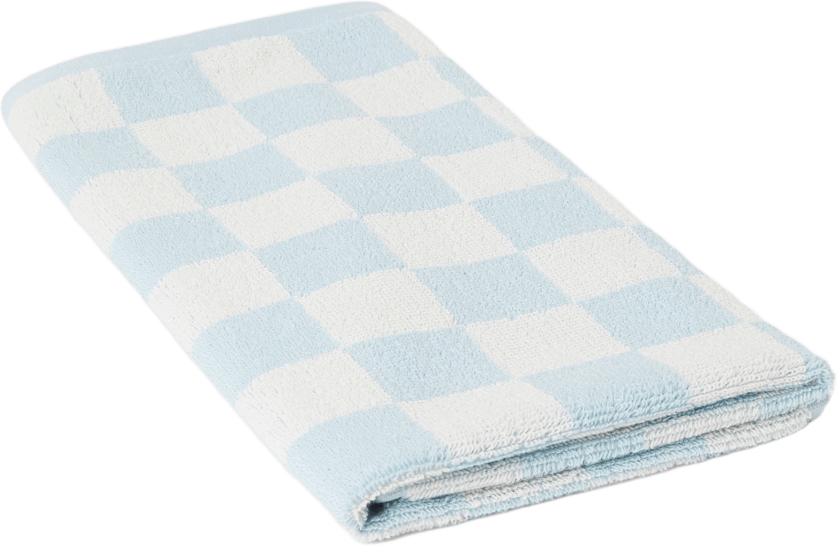 Rutig handduk JERKA 50x70 cm, från Åhléns Home, i färgen Light Blue Check.