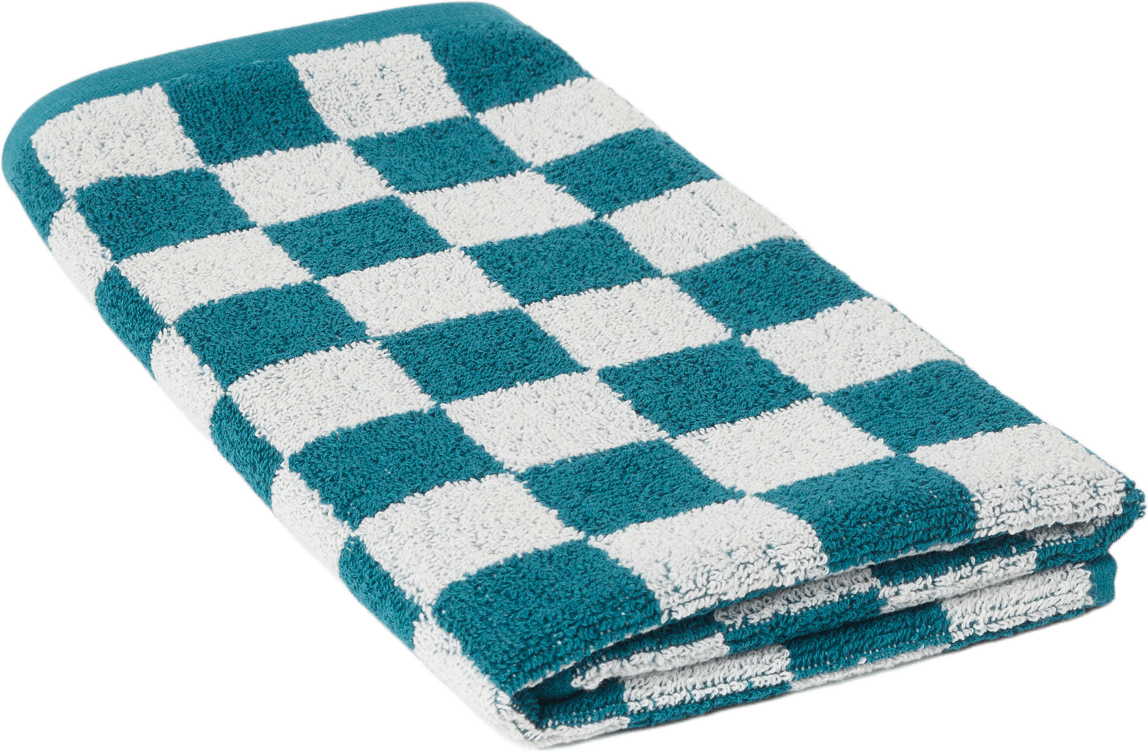 Rutig handduk JERKA 50x70 cm, från Åhléns Home, i färgen Dk Green Check.