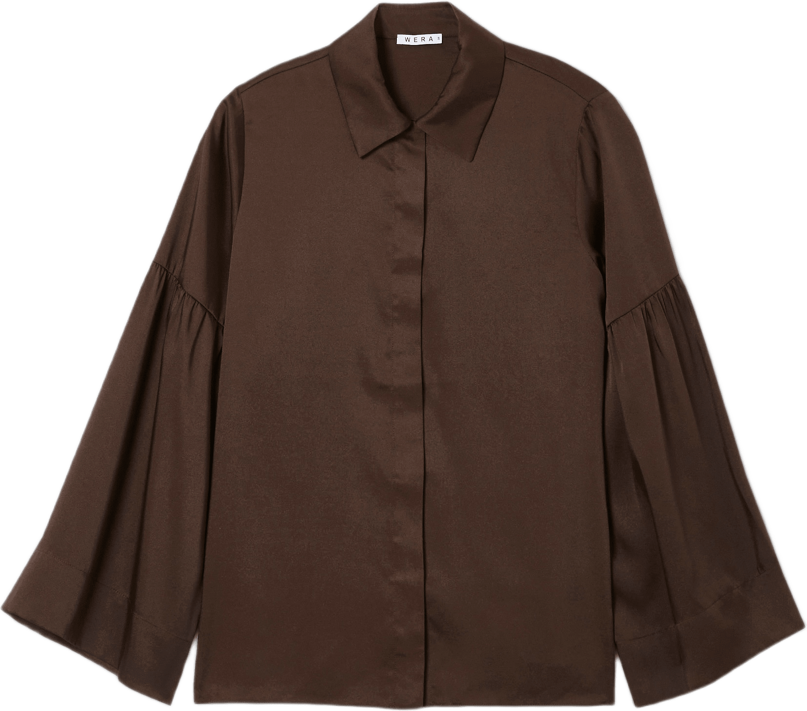 Vid blus CLAIRE, från Wera, i färgen Brown.