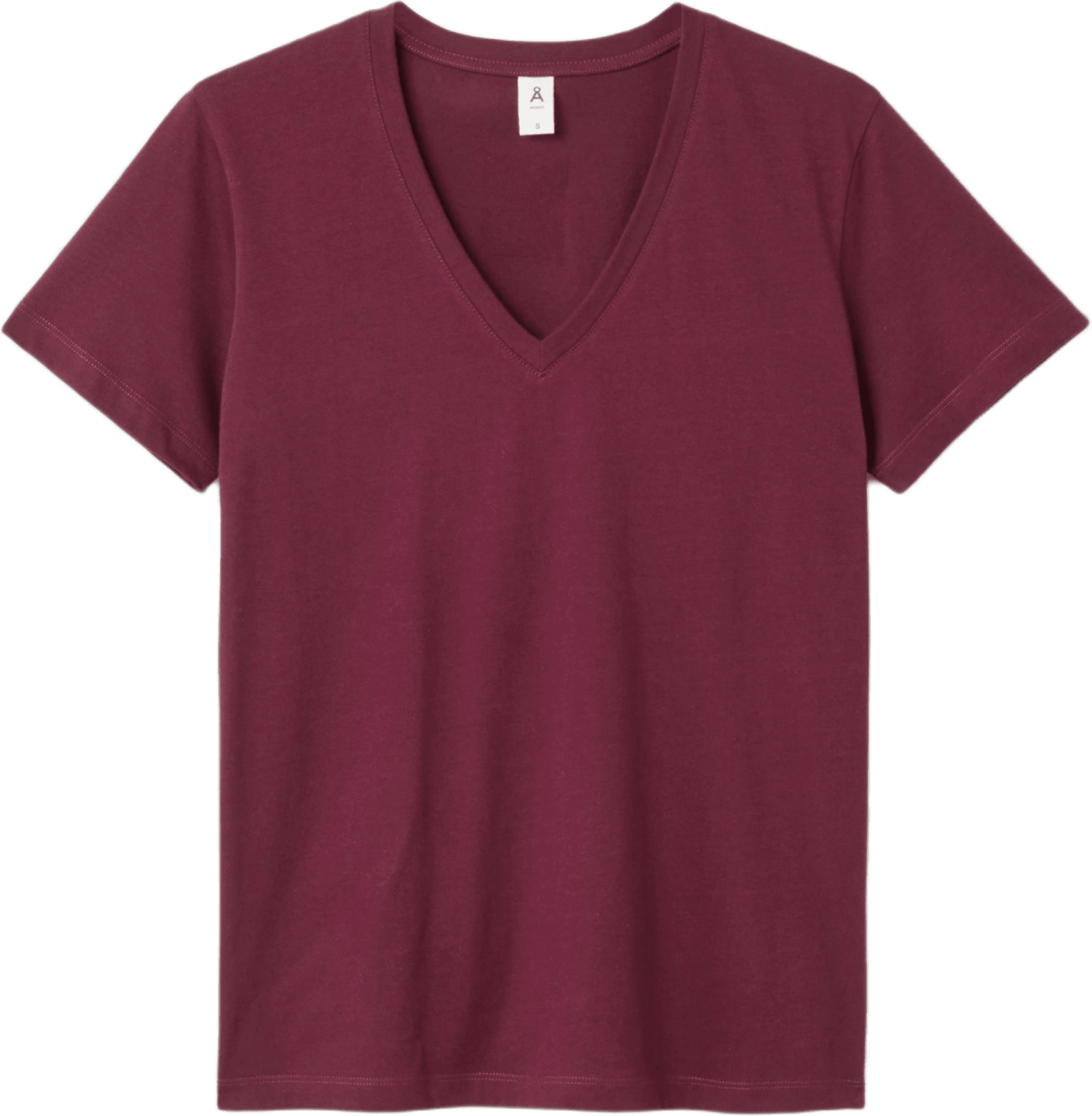 V-ringad t-shirt i ekologisk bomull LENA