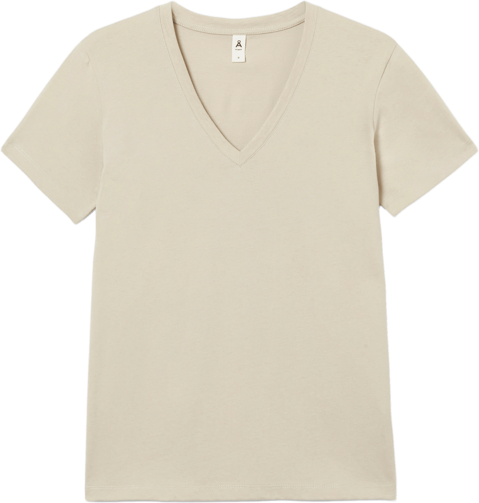 V-ringad t-shirt i ekologisk bomull LENA