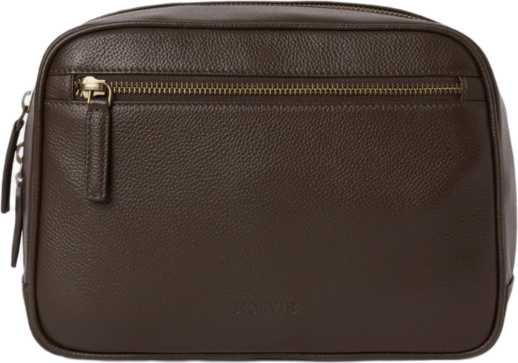 Necessär i skinn FREDRIK, från NORVIE, i färgen Brown.