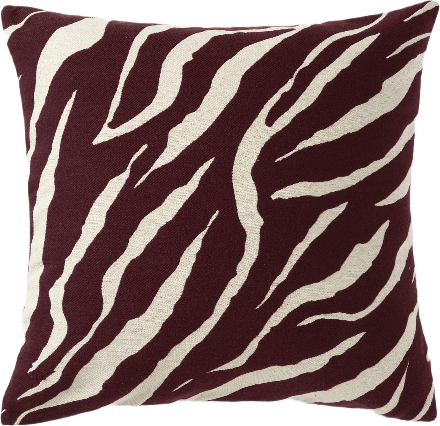 Jacquardvävt kuddfodral ZELDA 50x50 cm, från Åhléns Home, i färgen Burgundy/Off White.