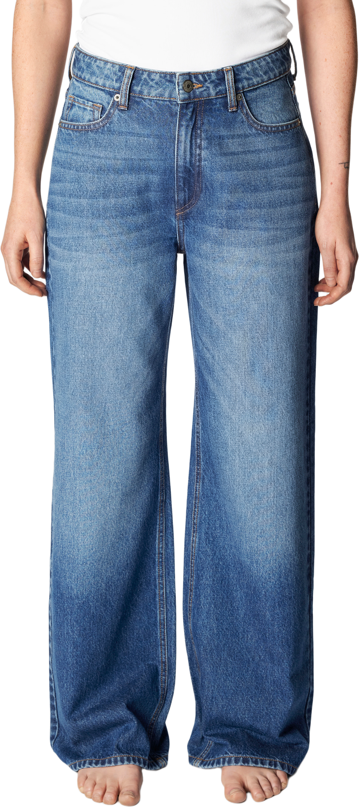 Raka jeans med lös passform CALLIE, från Carin Wester, i färgen denim blue 25.