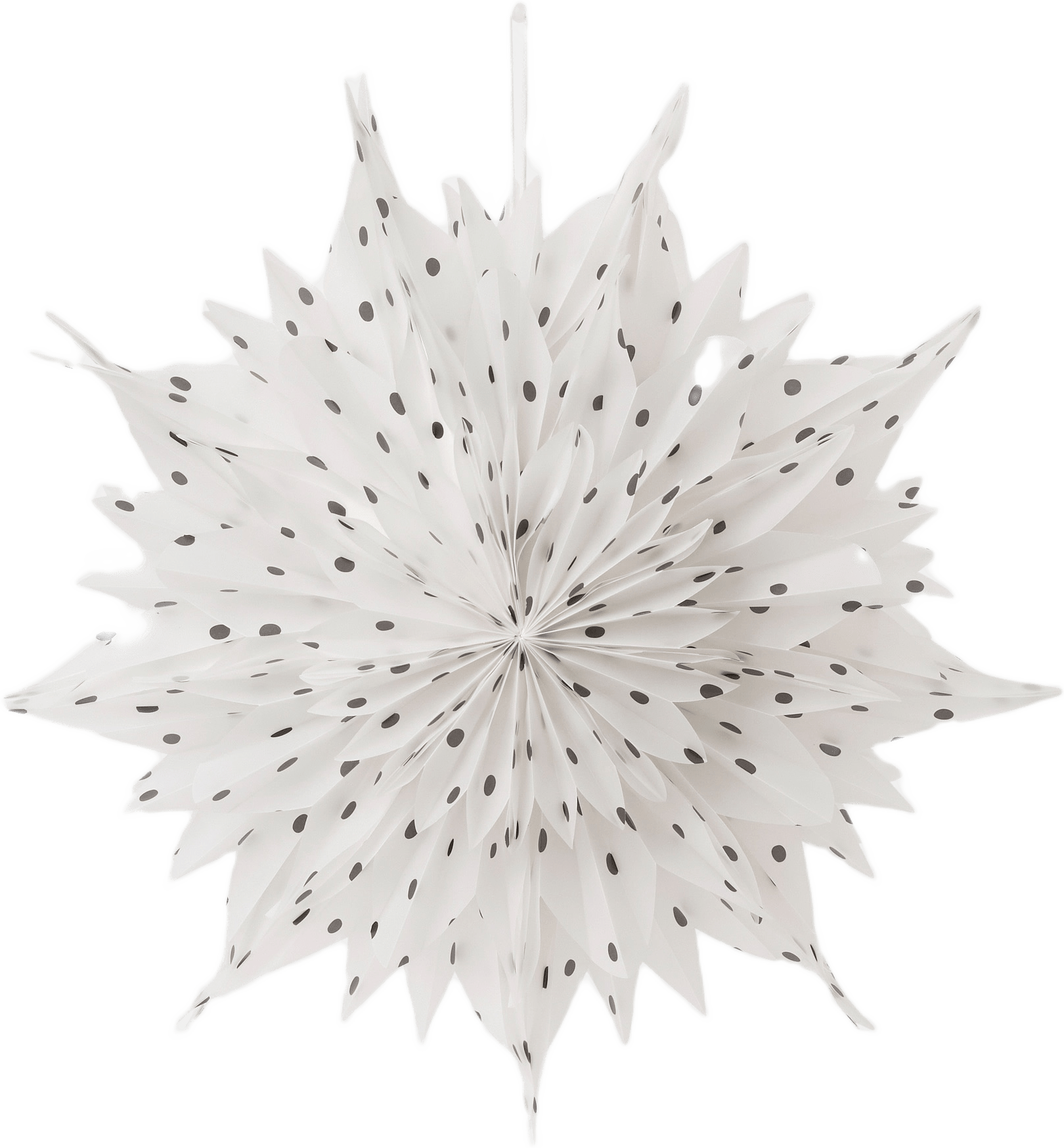 Prickig adventsstjärna EVA 50 cm, från Åhléns Home, i färgen White/ Black.