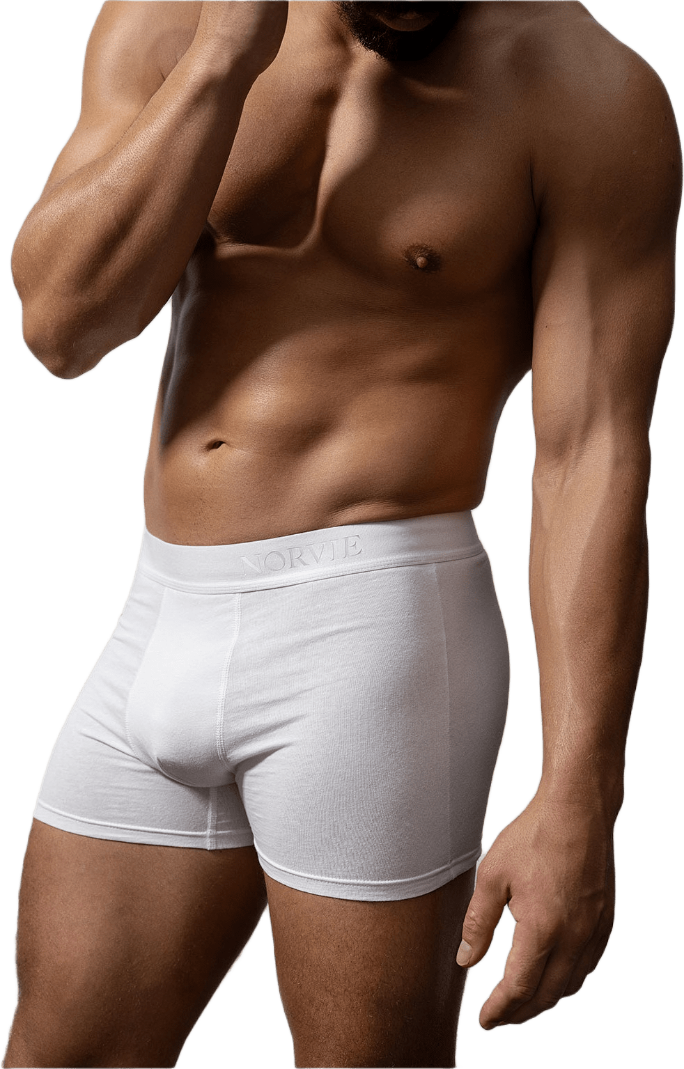 Kalsonger i modal AUGUST, 2-pack, från NORVIE, i färgen White.