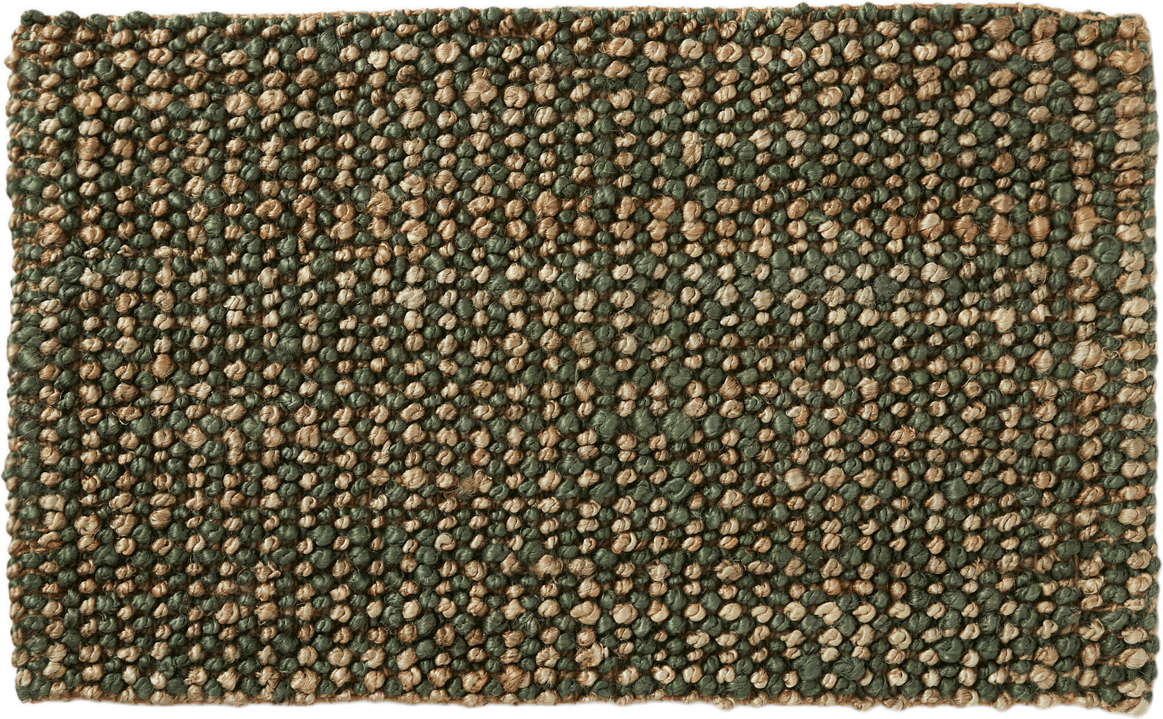 Dörrmatta i jute DOTTIE 50x80 cm, från Åhléns Home, i färgen Green/Natural.