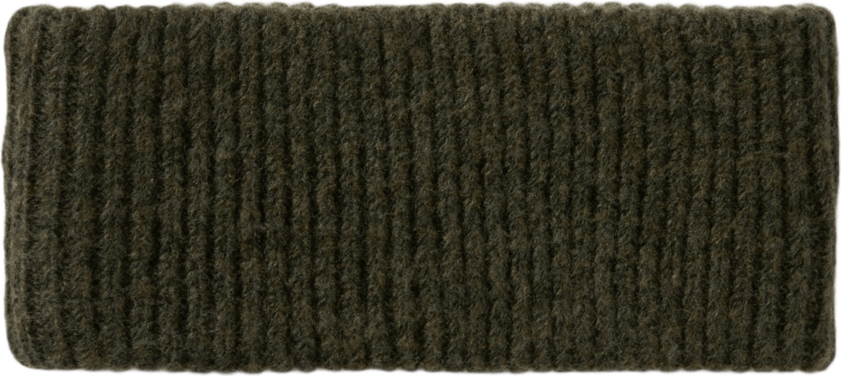 Ribbstickad pannband MAYA, från Å WOMAN, i färgen Dark Green.