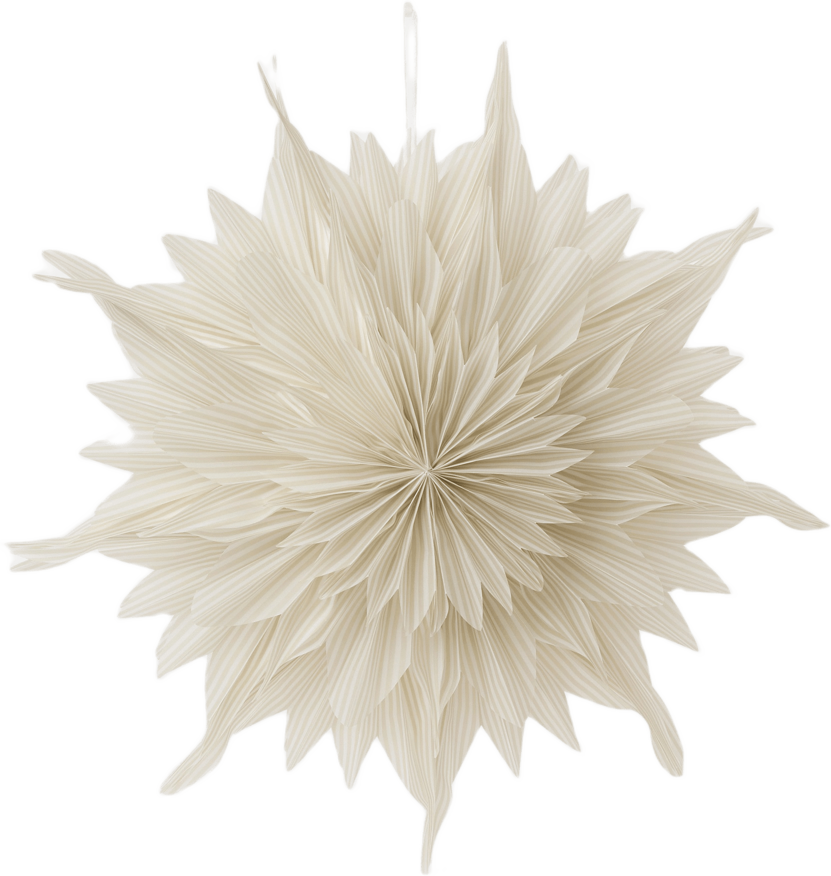 Randig adventsstjärna EVA 50 cm, från Åhléns Home, i färgen White/Beige.