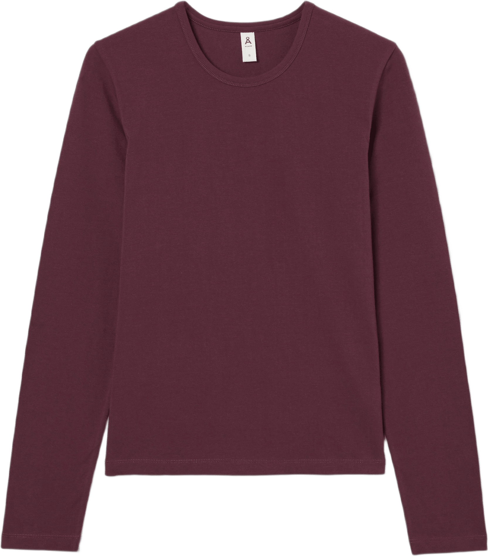 Långärmad t-shirt SANNA, från Å WOMAN, i färgen Wine.
