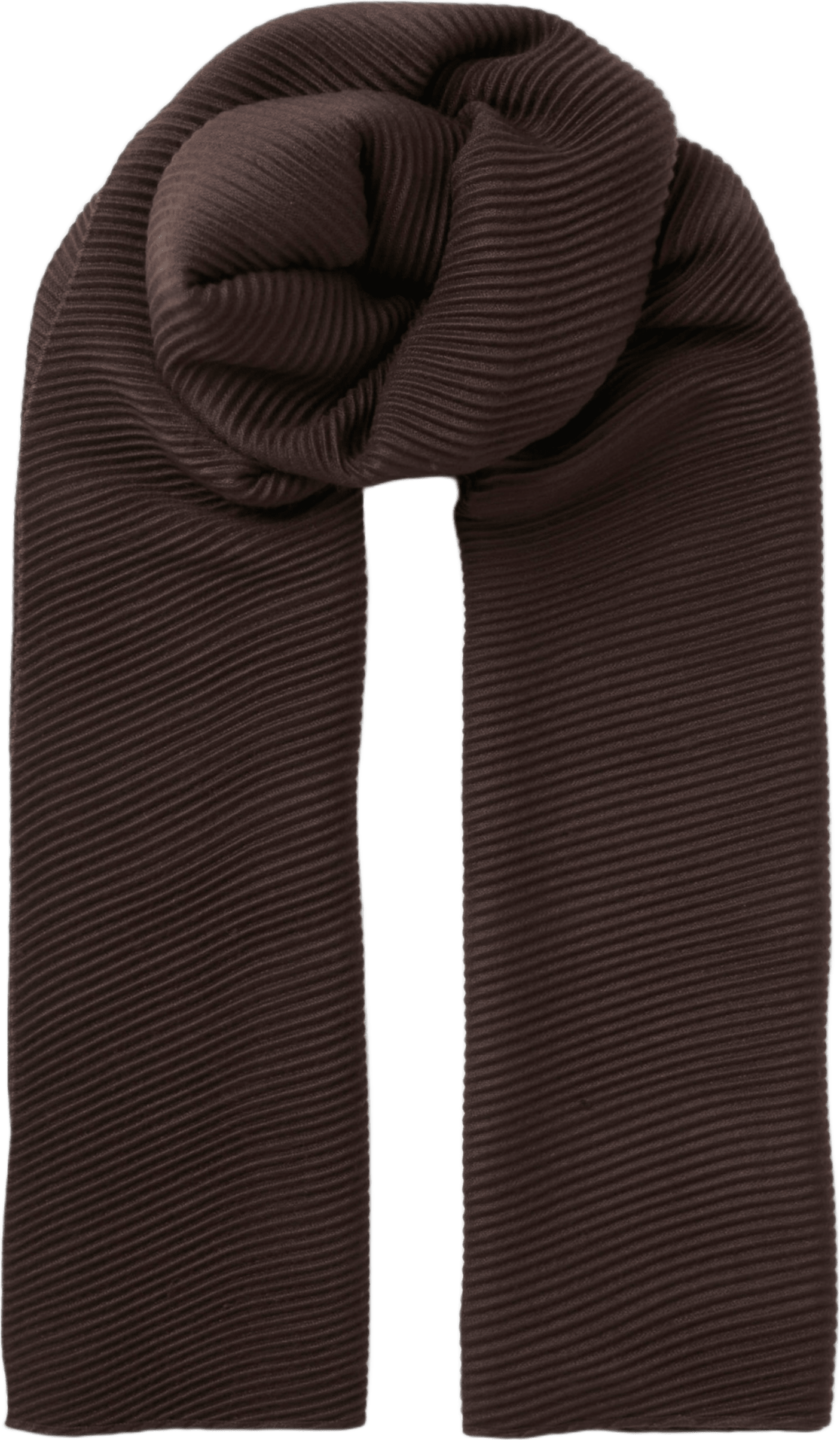 Plisserad scarf CARA, från Wera, i färgen Brown.