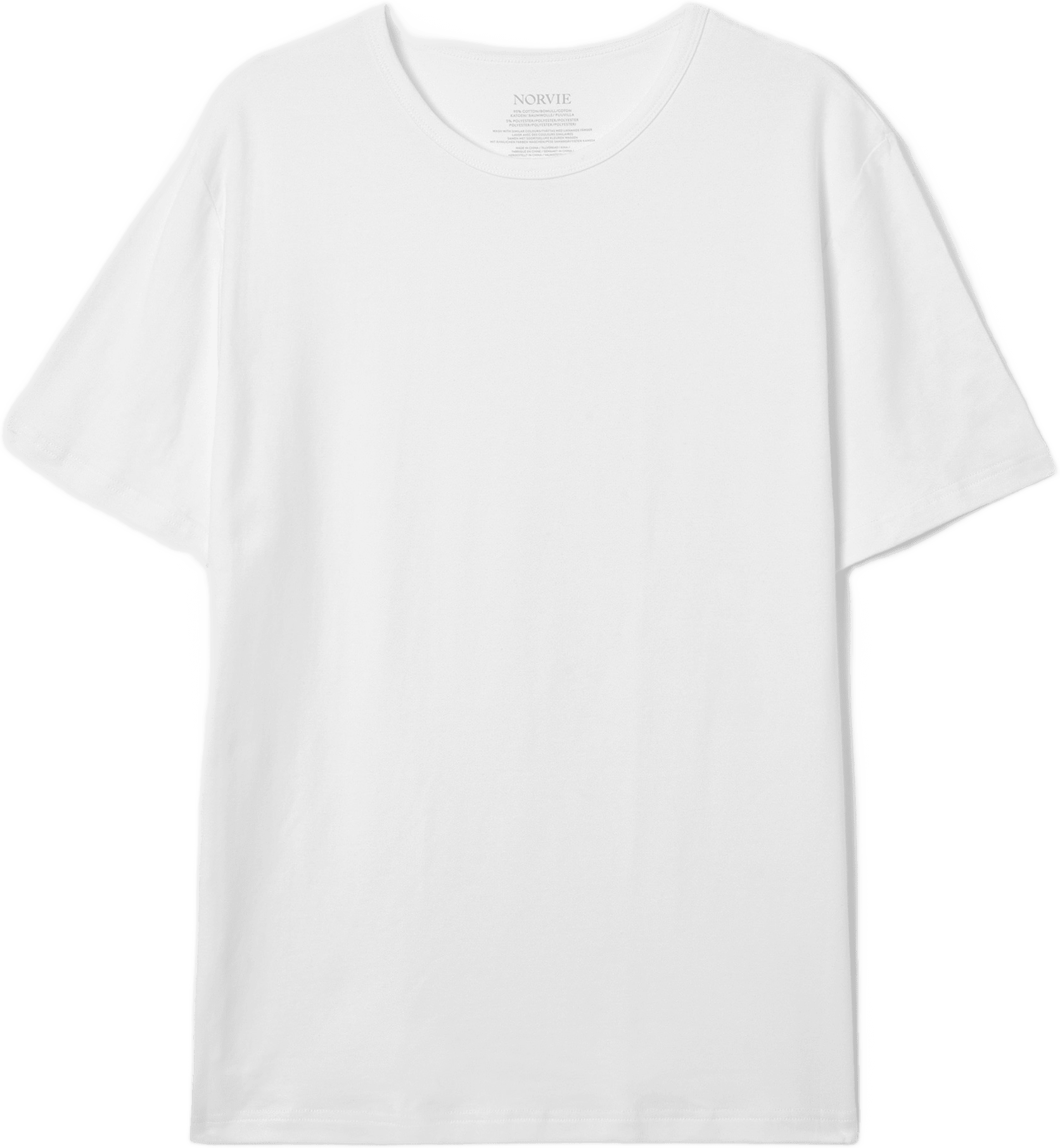 T-shirt JULIUS, 2-pack, från NORVIE, i färgen White.