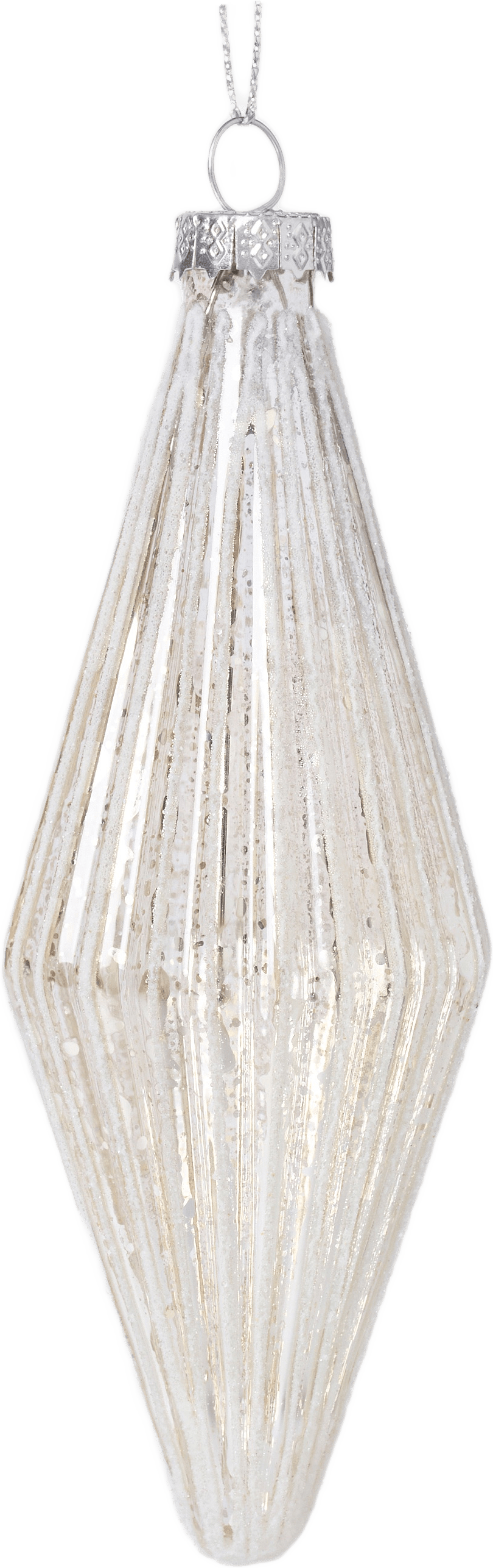 Julgranshänge i glas DROPPED 8 cm, från Åhléns Home, i färgen Gold.