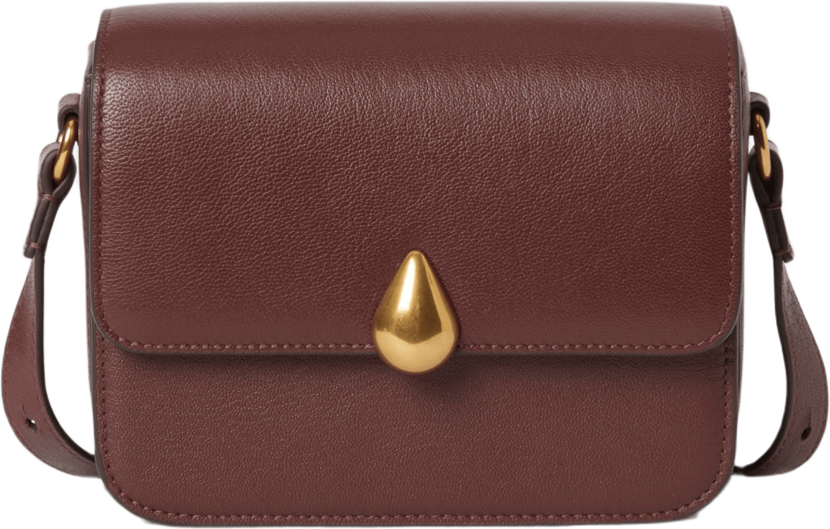 Crossbodyväska i läder VERA, från Wera, i färgen Maroon.