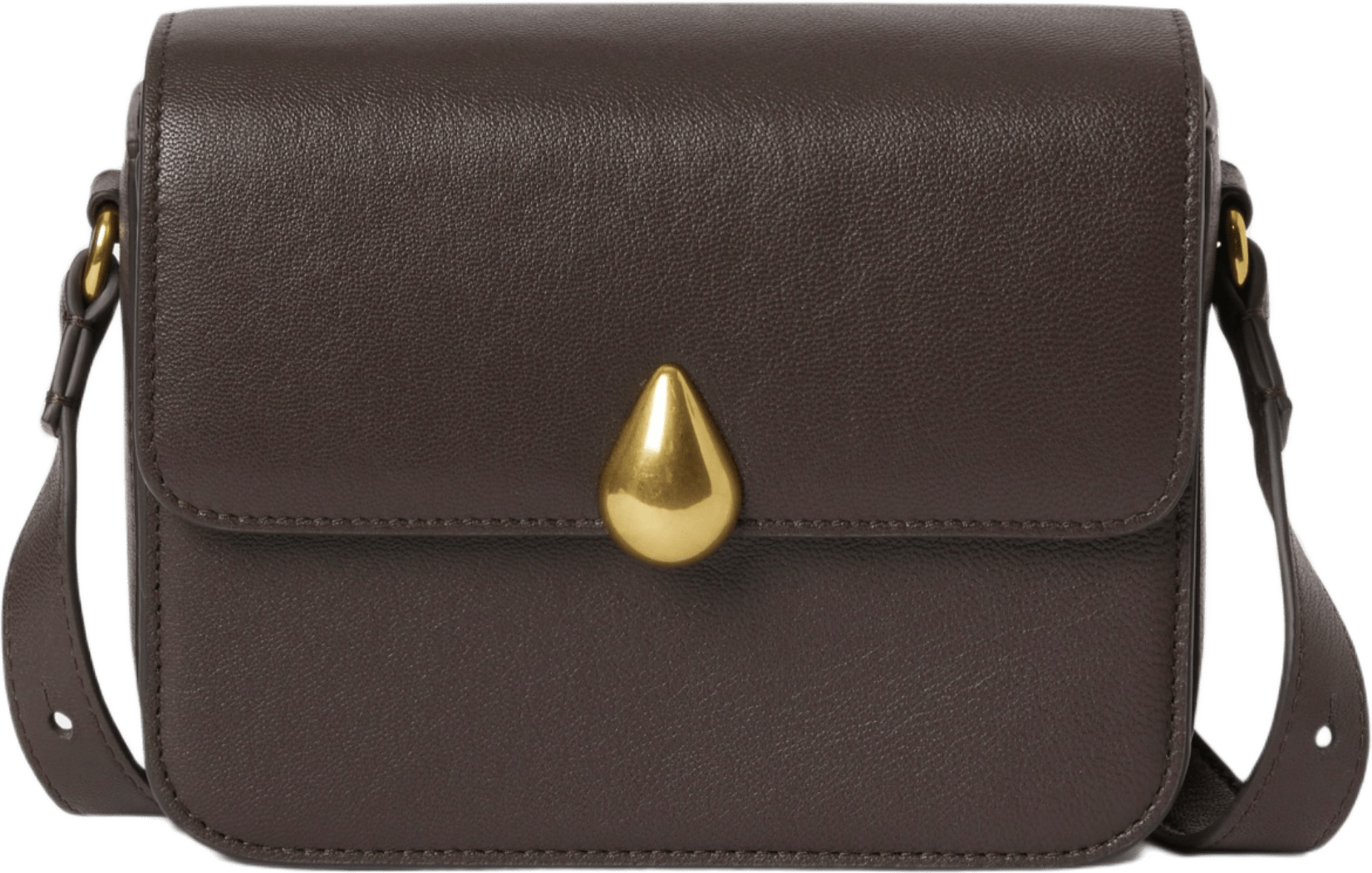 Crossbodyväska i läder VERA, från Wera, i färgen Dk.brown.