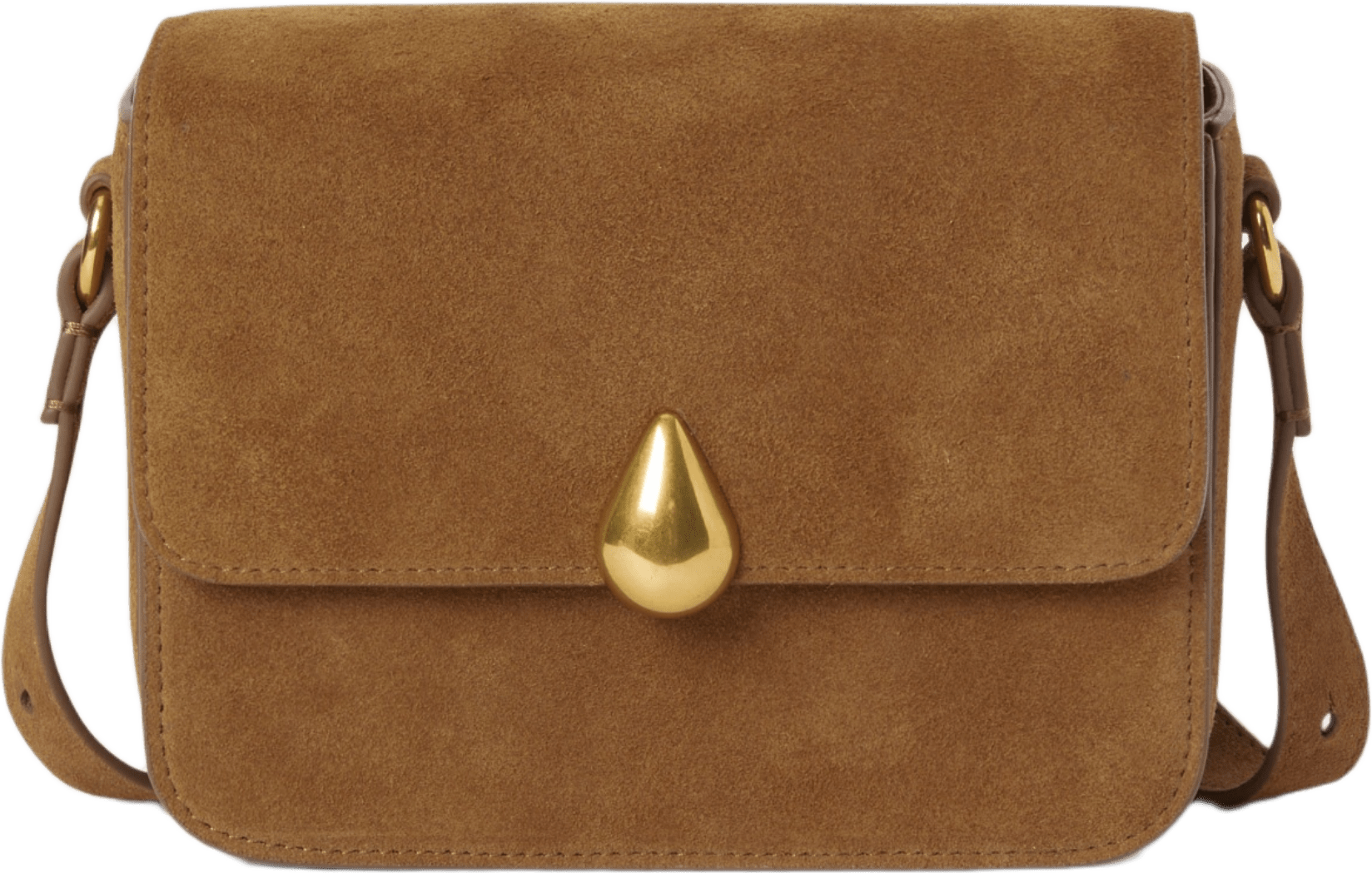 Crossbodyväska i läder VERA, från Wera, i färgen Cognac.