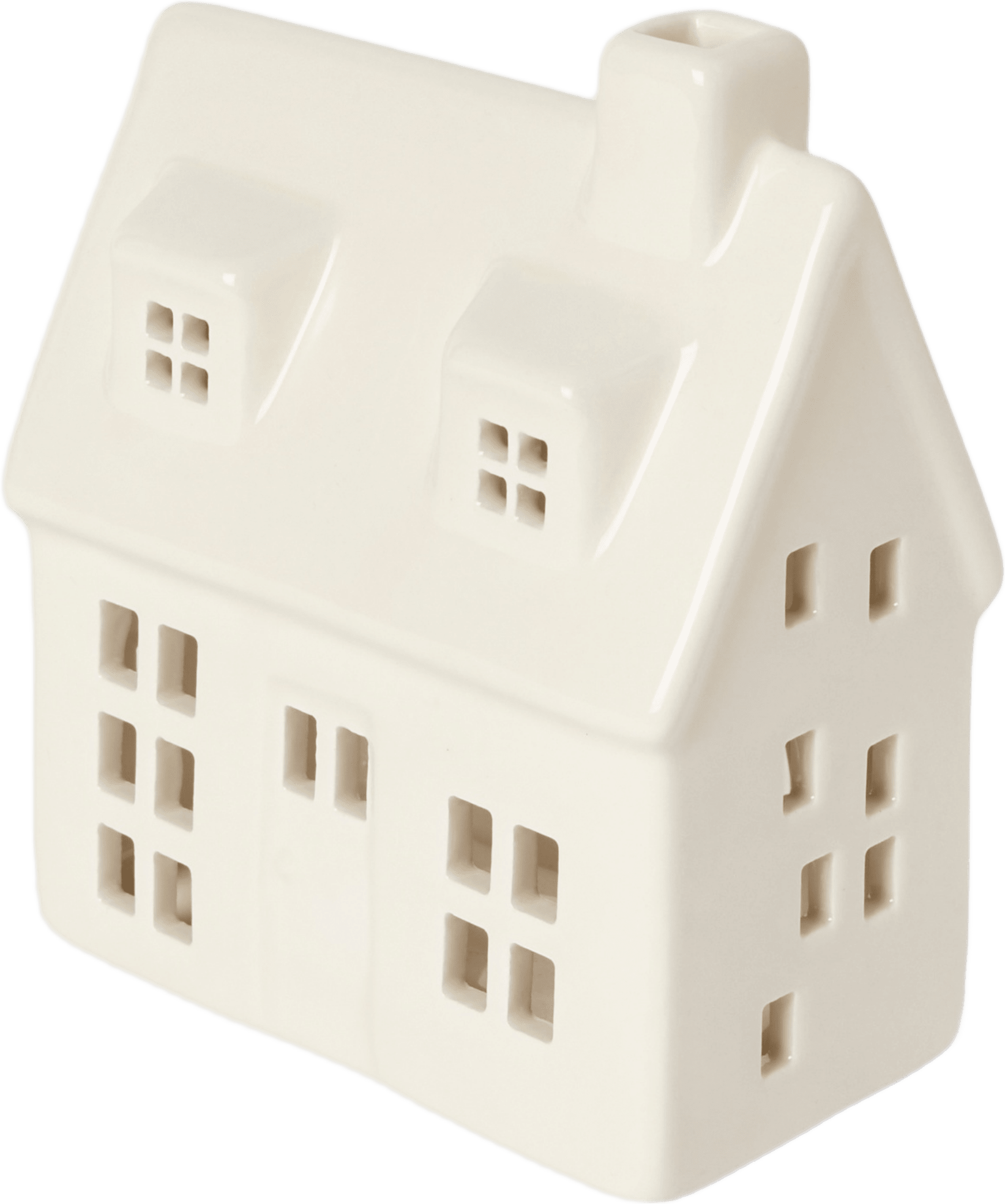 Ljuslykta hus 15 cm, från Åhléns Home, i färgen White.