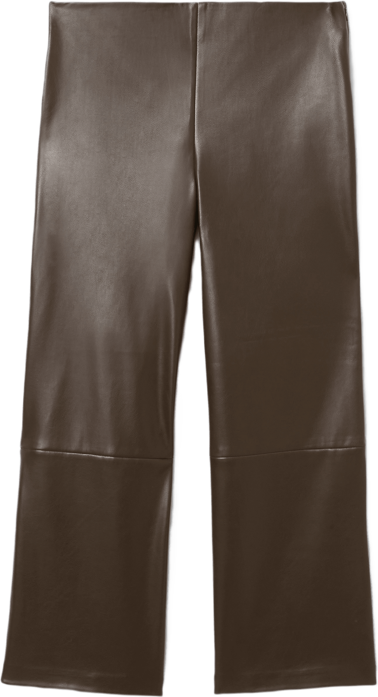 Rak byxa i läderimitation ANAIS, från Wera, i färgen Brown.