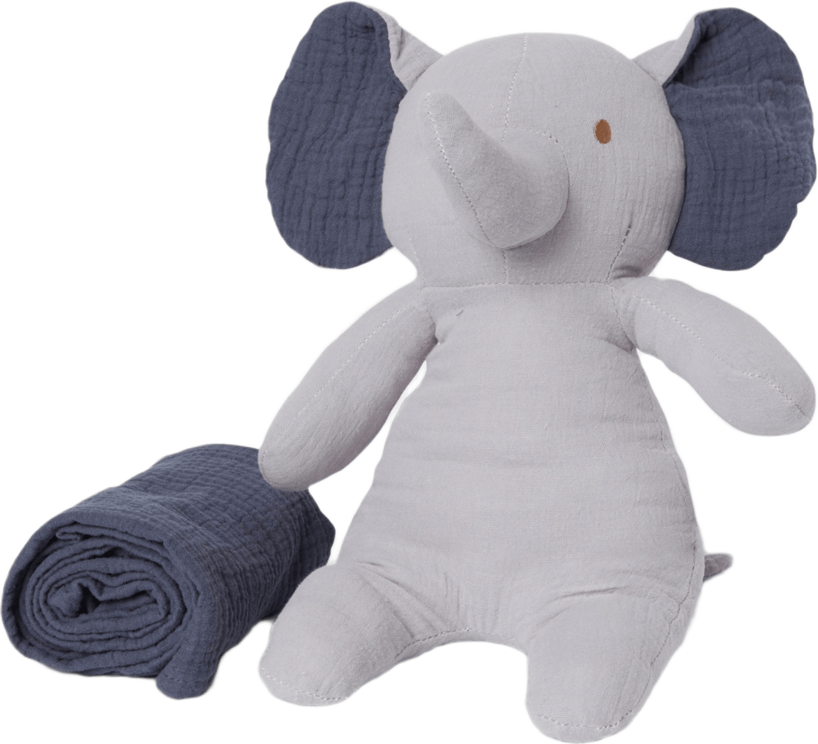 Presentkit gosedjur + filt LOUIS, från Maxine et Jolie, i färgen Blue.