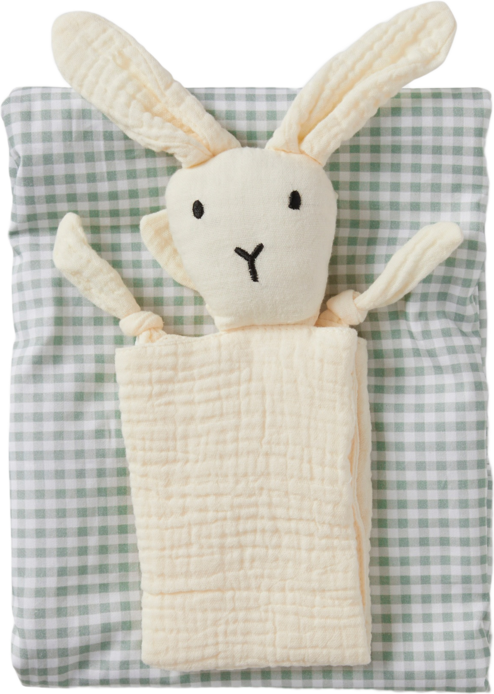 Presentkit bäddset + snuttefilt INÈS, från Maxine et Jolie, i färgen Green.