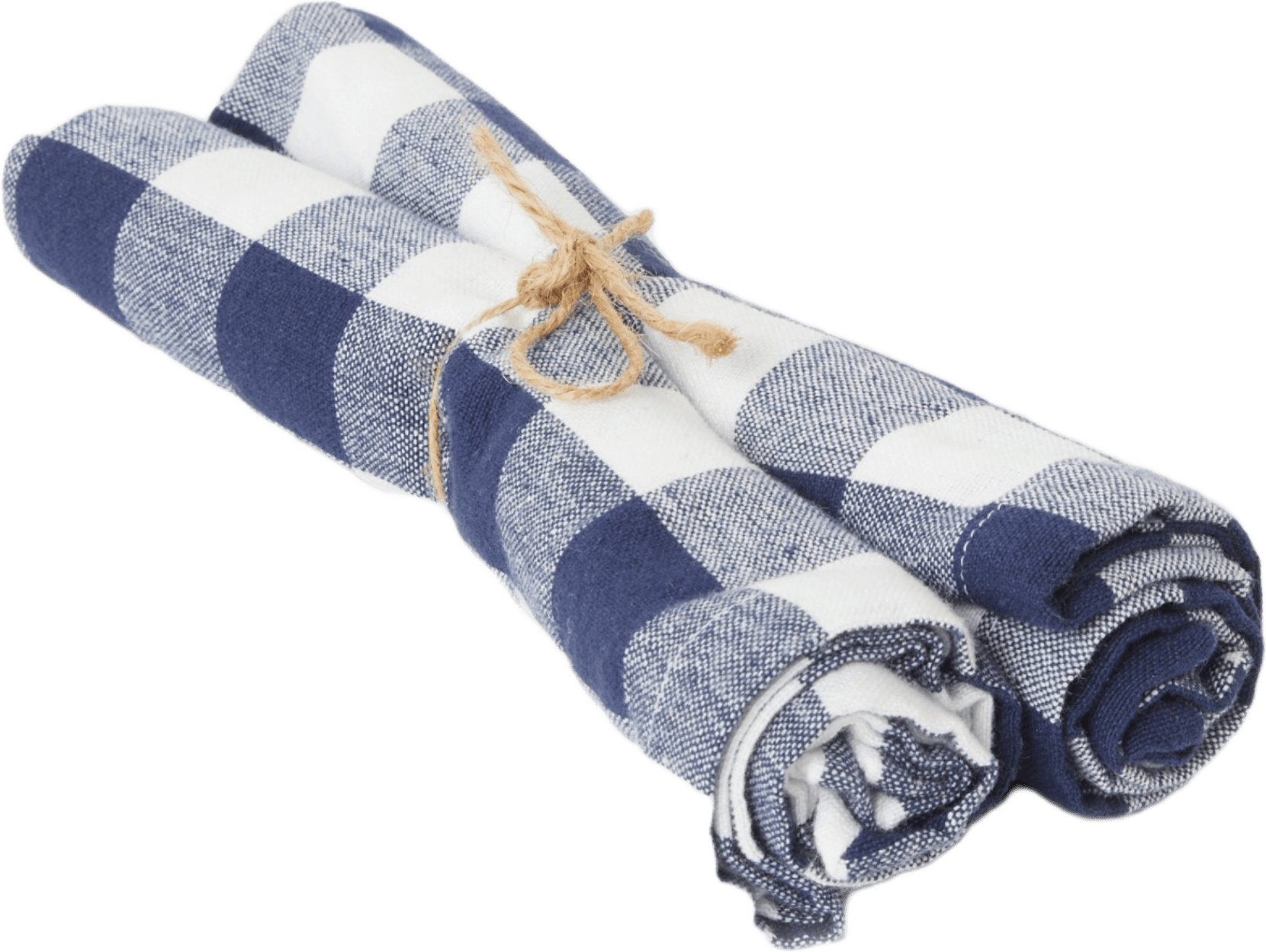 Bomullsservetter GINGHAM, 2-pack, från Åhléns Home, i färgen Dk Blue.