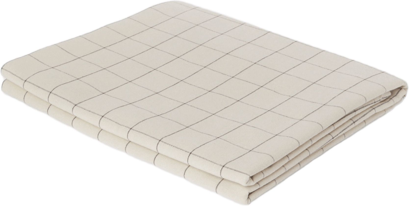 Rutig bordsduk MILO 145x250 cm, från Åhléns Home, i färgen Dk Grey.