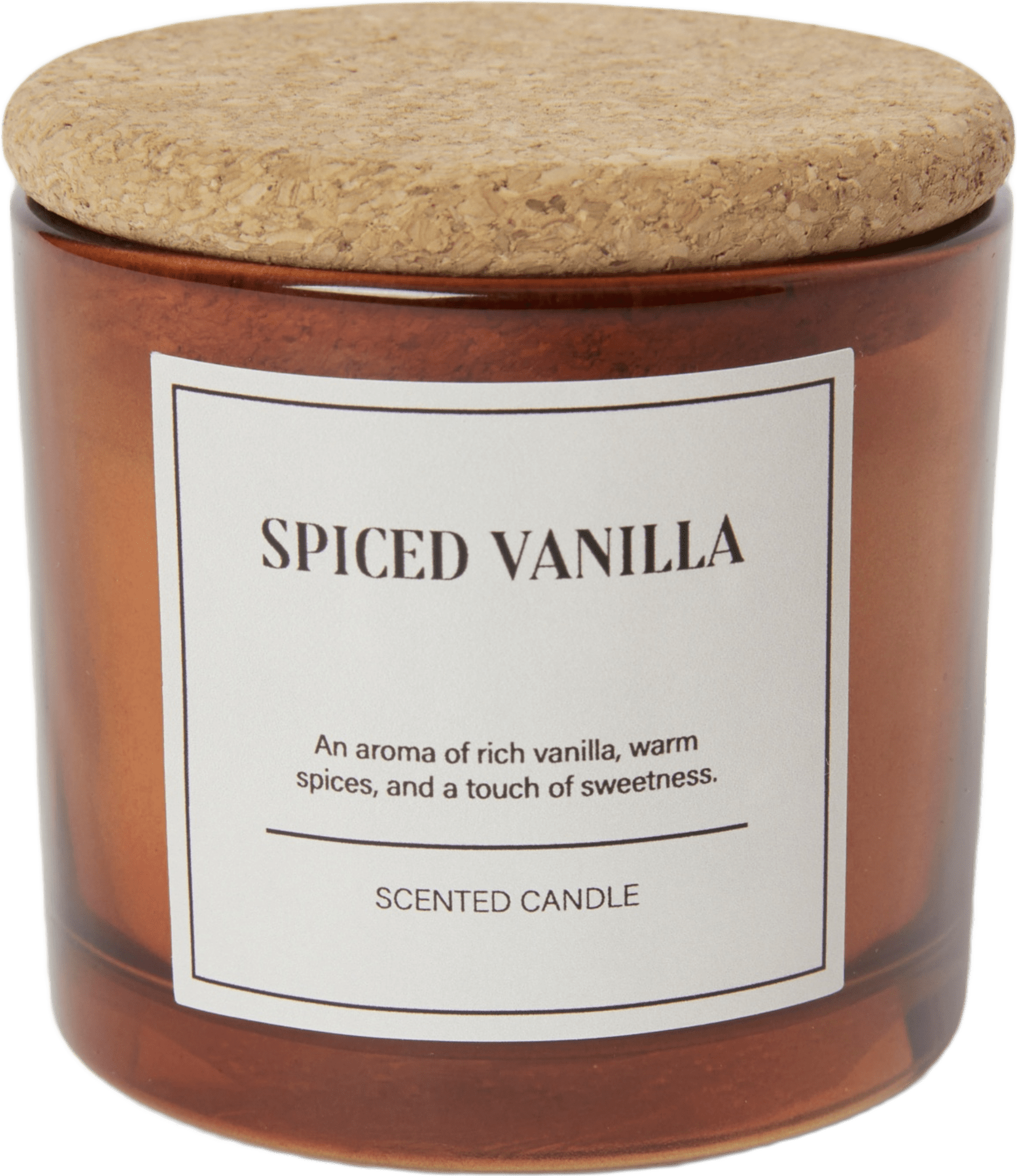 Doftljus med korklock CORA 6 cm, från Åhléns Home, i färgen Amber.