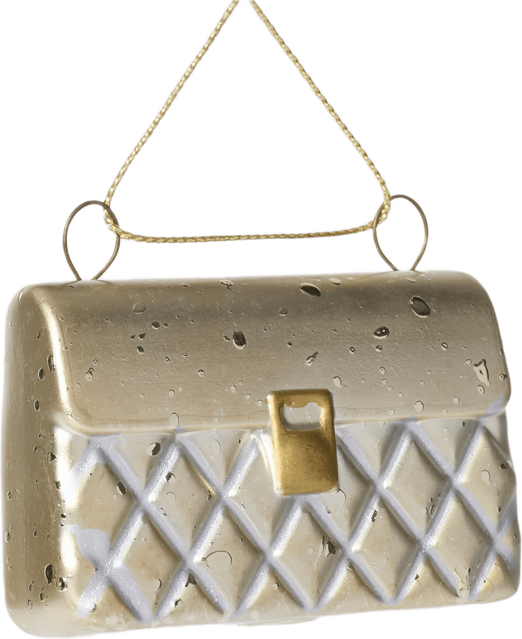 Julgranshänge HANDVÄSKA, från Åhléns Home, i färgen Gold.