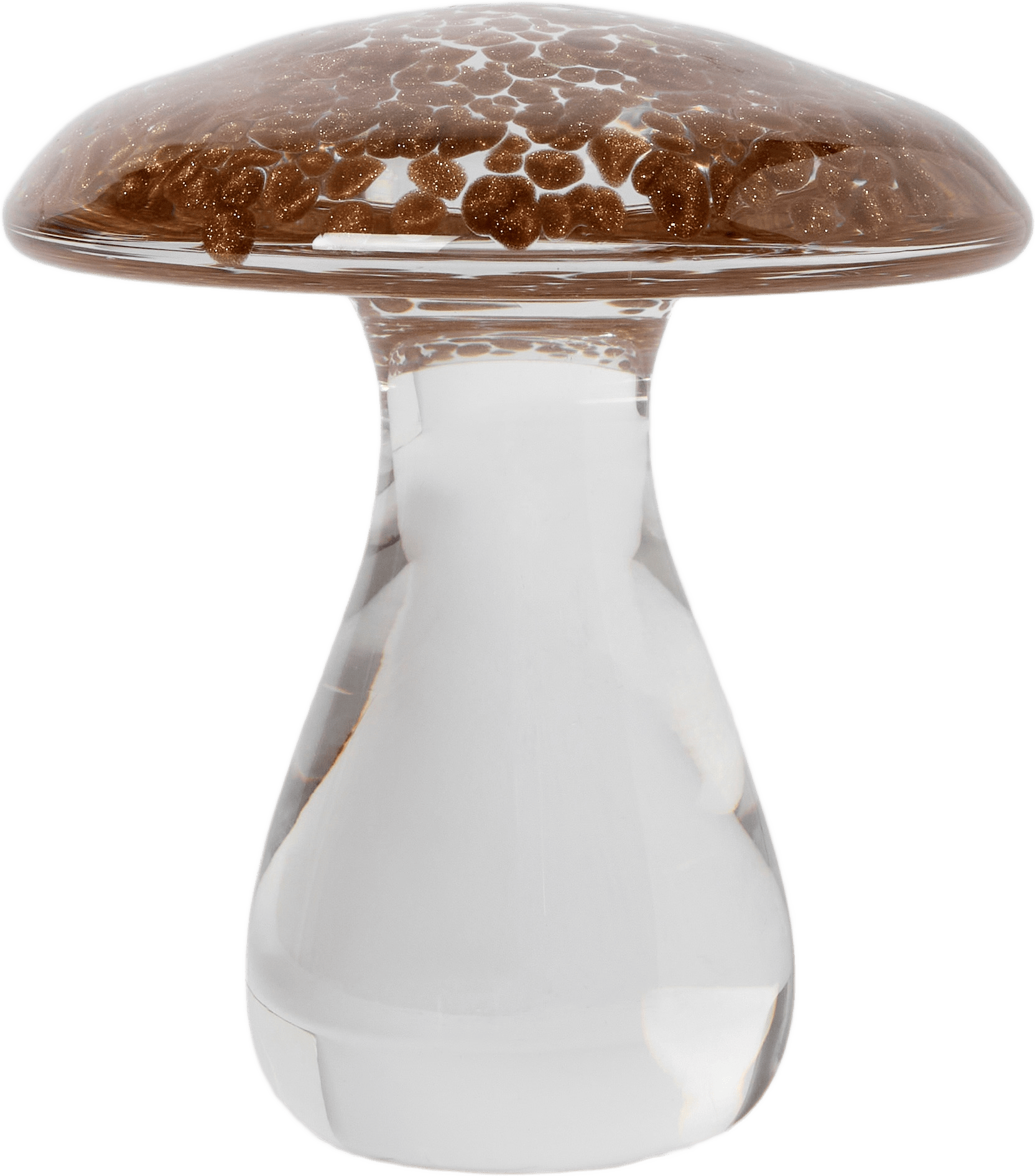 Dekoration i glas svamp 10,5 cm, från Åhléns Home, i färgen Brown.