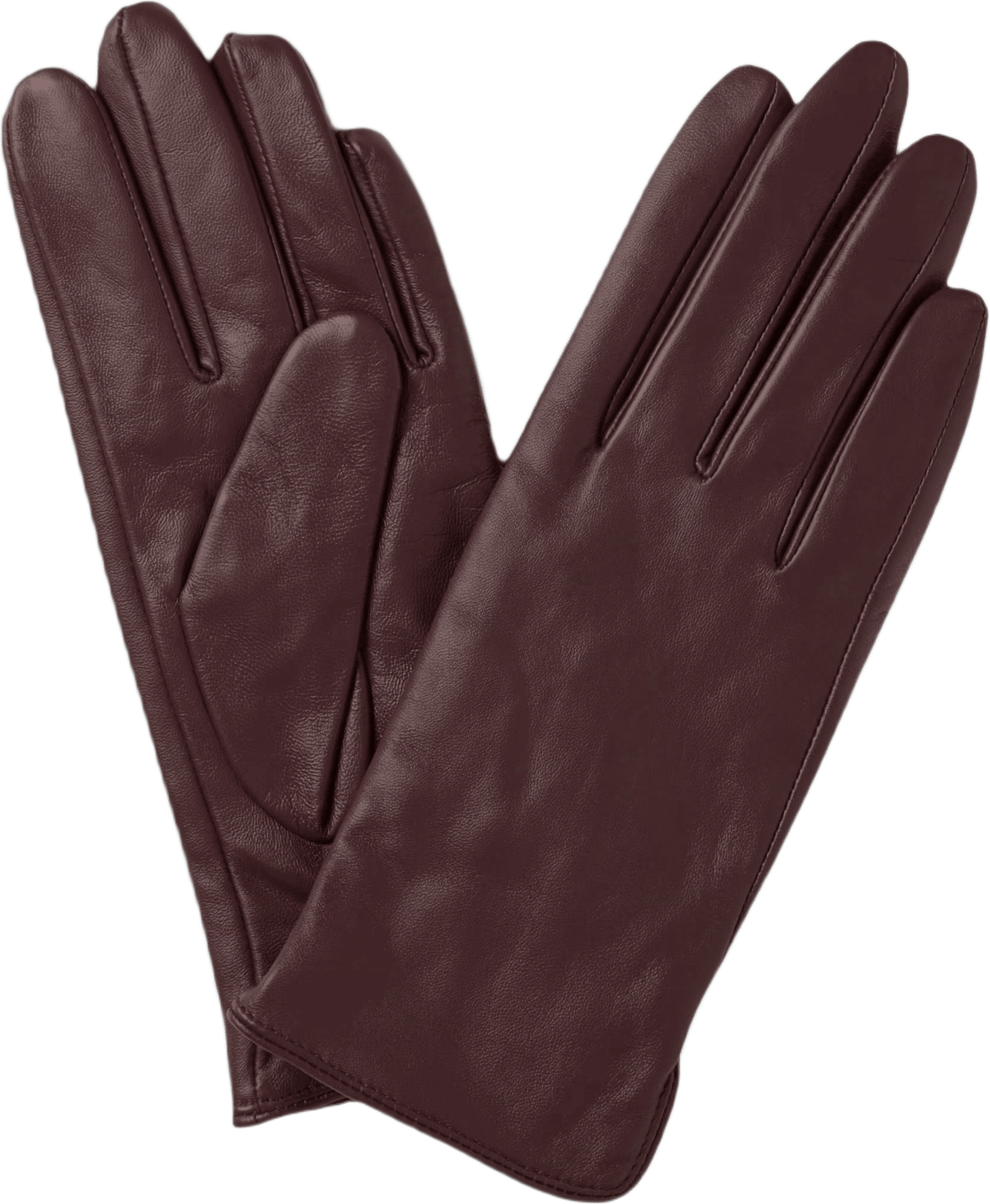 Skinnhandskar med touchfunktion ANNA, från Å WOMAN, i färgen Wine Red.