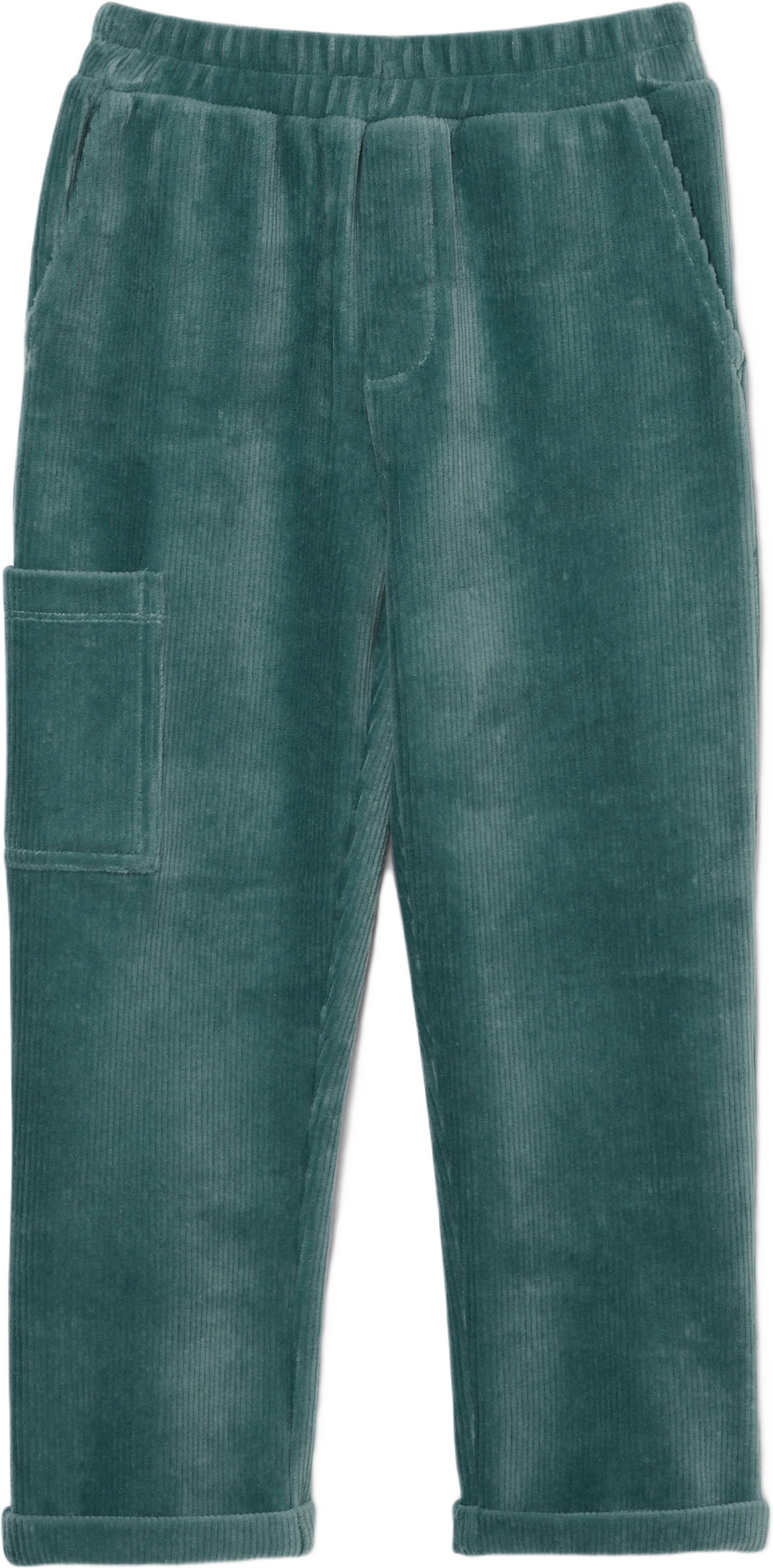 Manchesterbyxor LUKA, från RIKIKI, i färgen Dark Green 2.