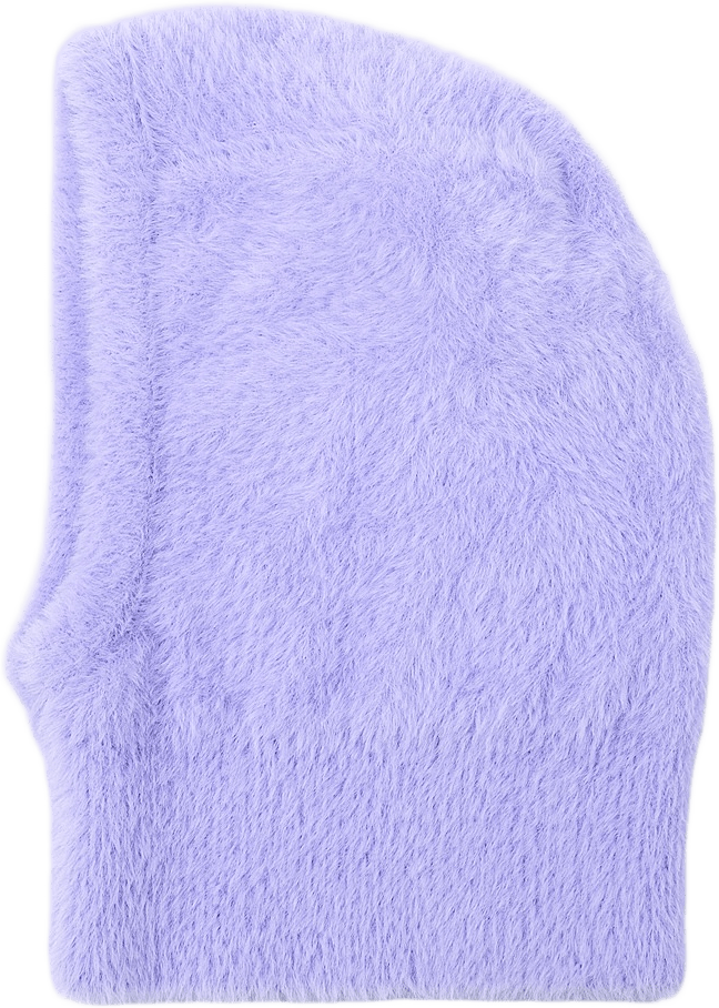 Lurvig balaclava HELLY, från RIKIKI, i färgen Purple.