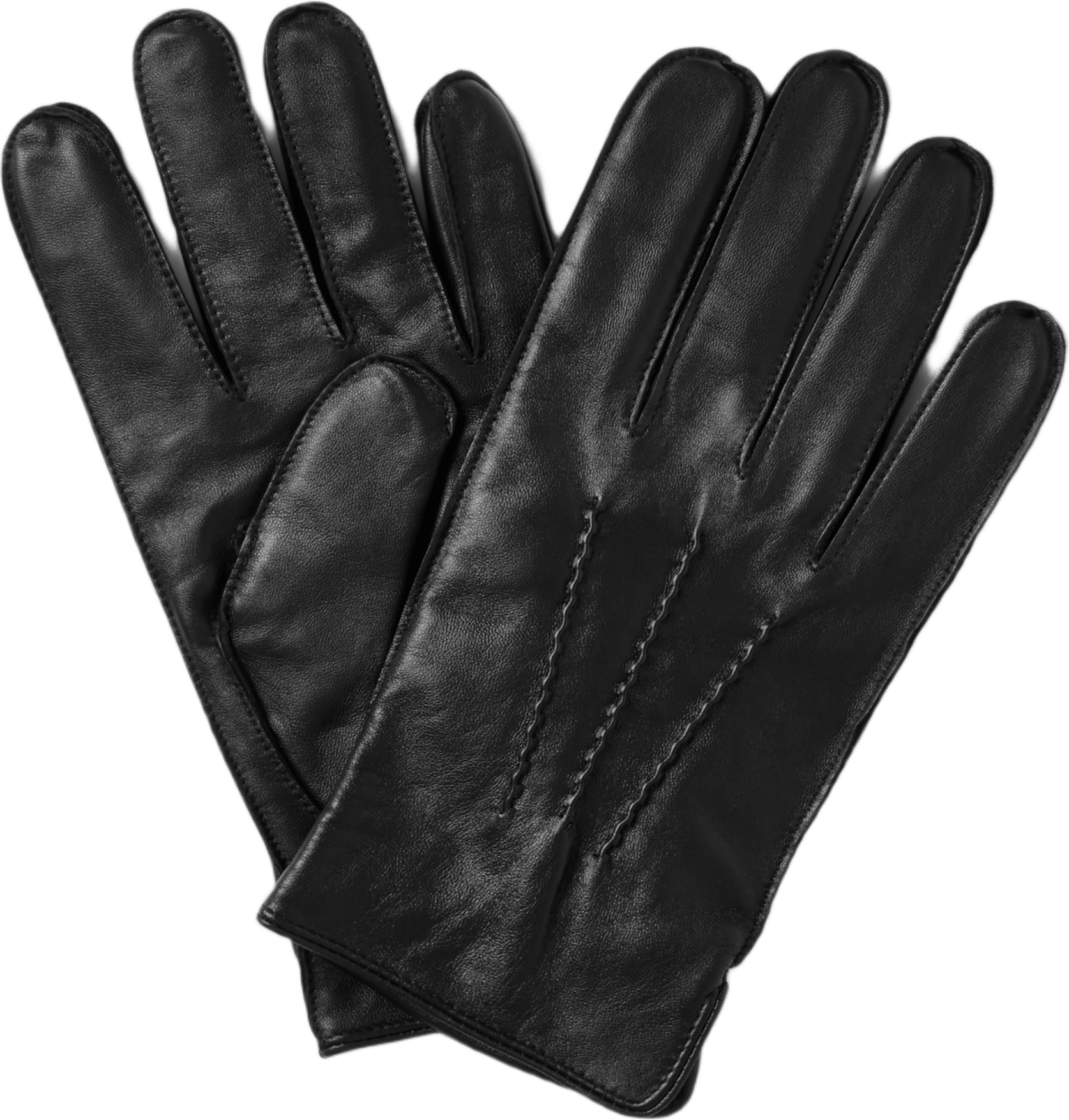 Fodrade skinnhandskar ADAM, från NORVIE, i färgen Black.