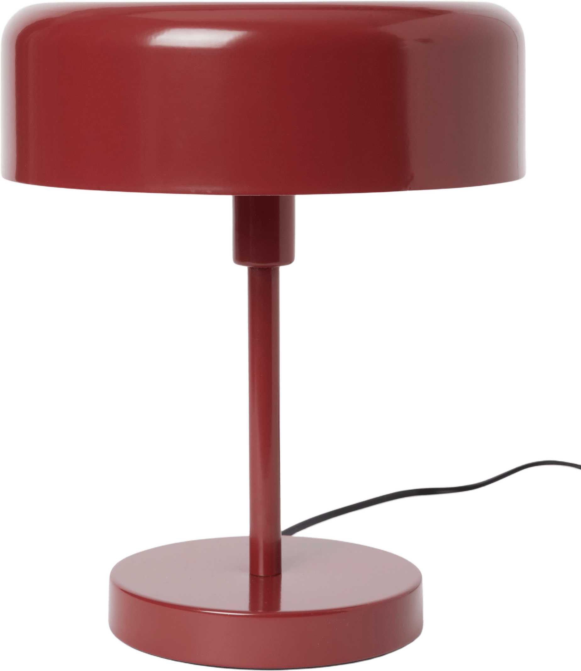 Bordslampa i metall LUCA, från Åhléns Home, i färgen Burgundy.