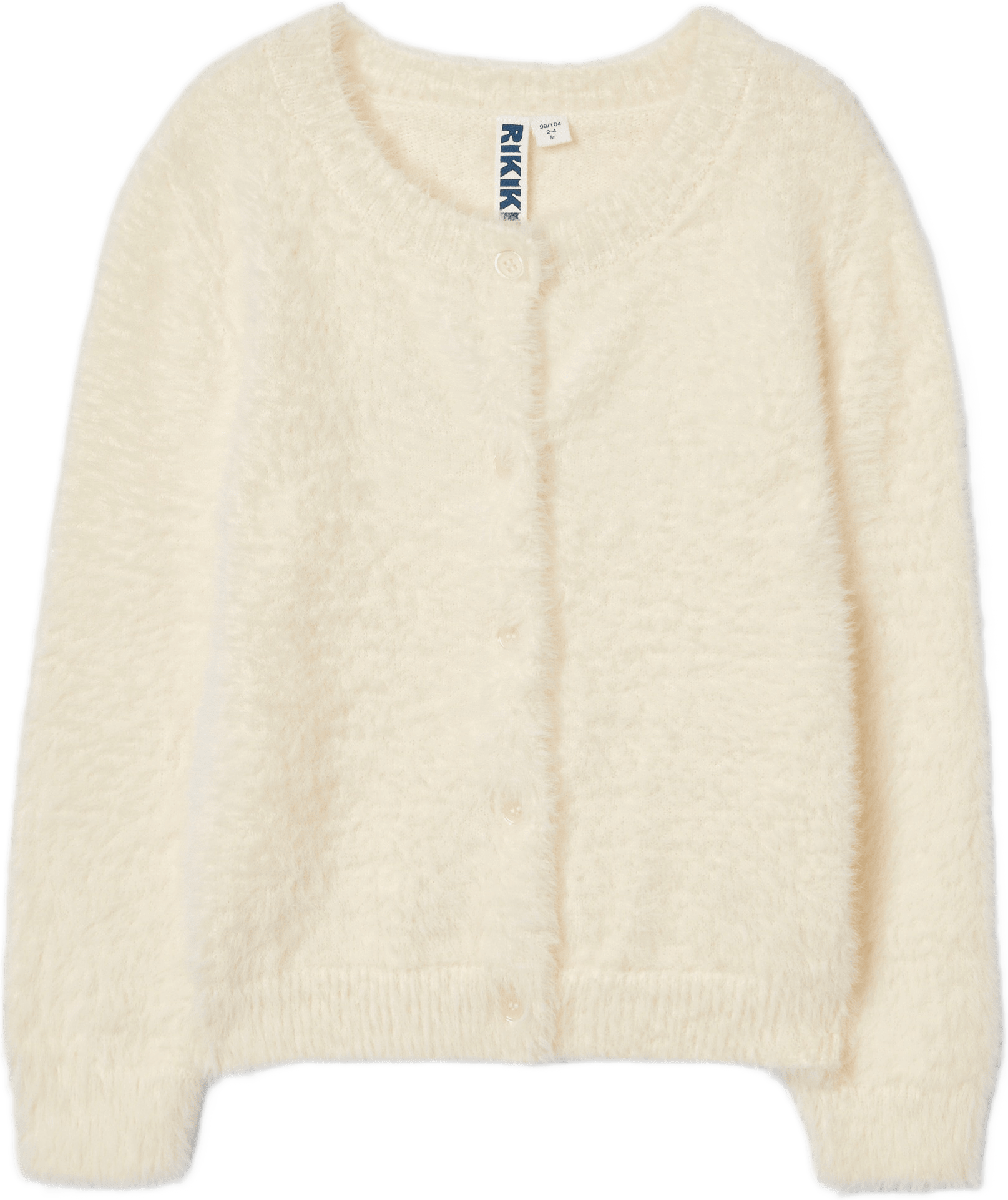 Lurvig kofta LINA, från RIKIKI, i färgen Offwhite.