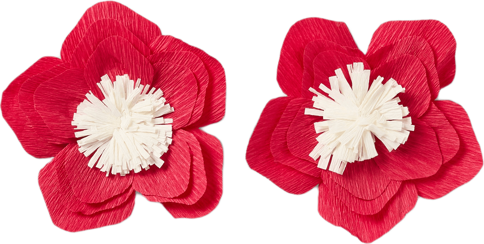 Julpynt pappersblommor, 2-pack, från Åhléns Home, i färgen Red/White.
