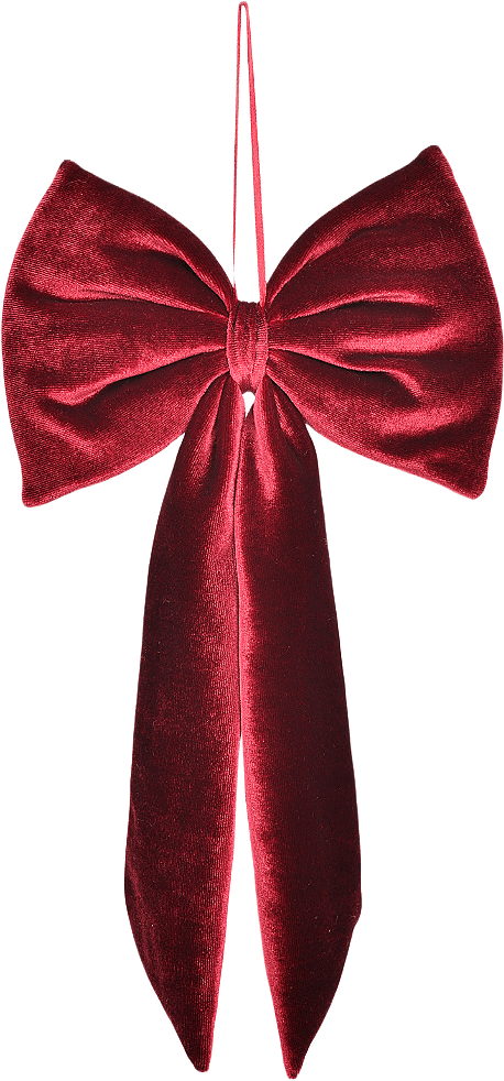 Sammetsrosett BOW 18x30 cm, från Åhléns Home, i färgen Dark Red.