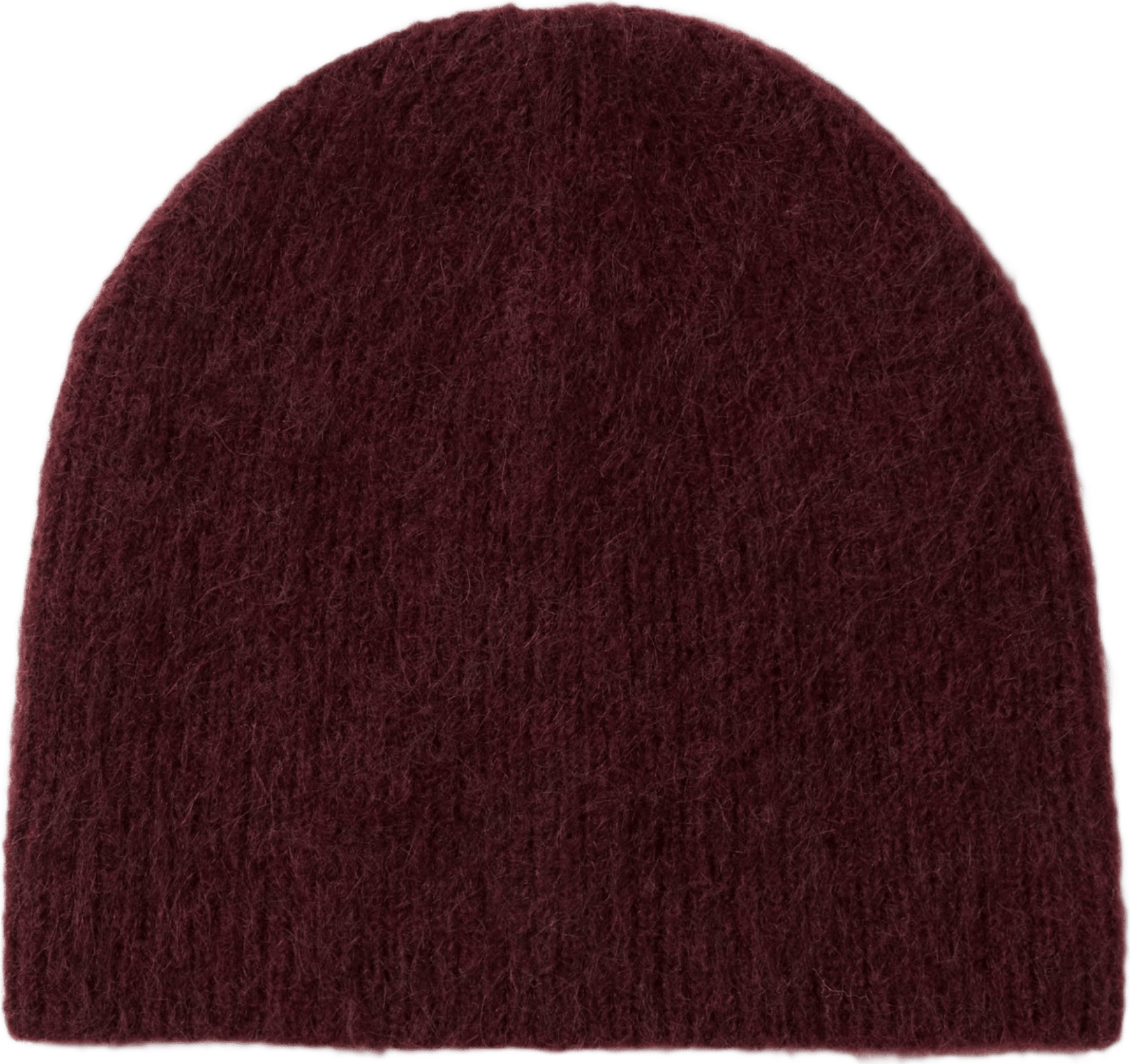 Mössa i ull- och mohairmix BARBRO, från Wera, i färgen Wine Red.