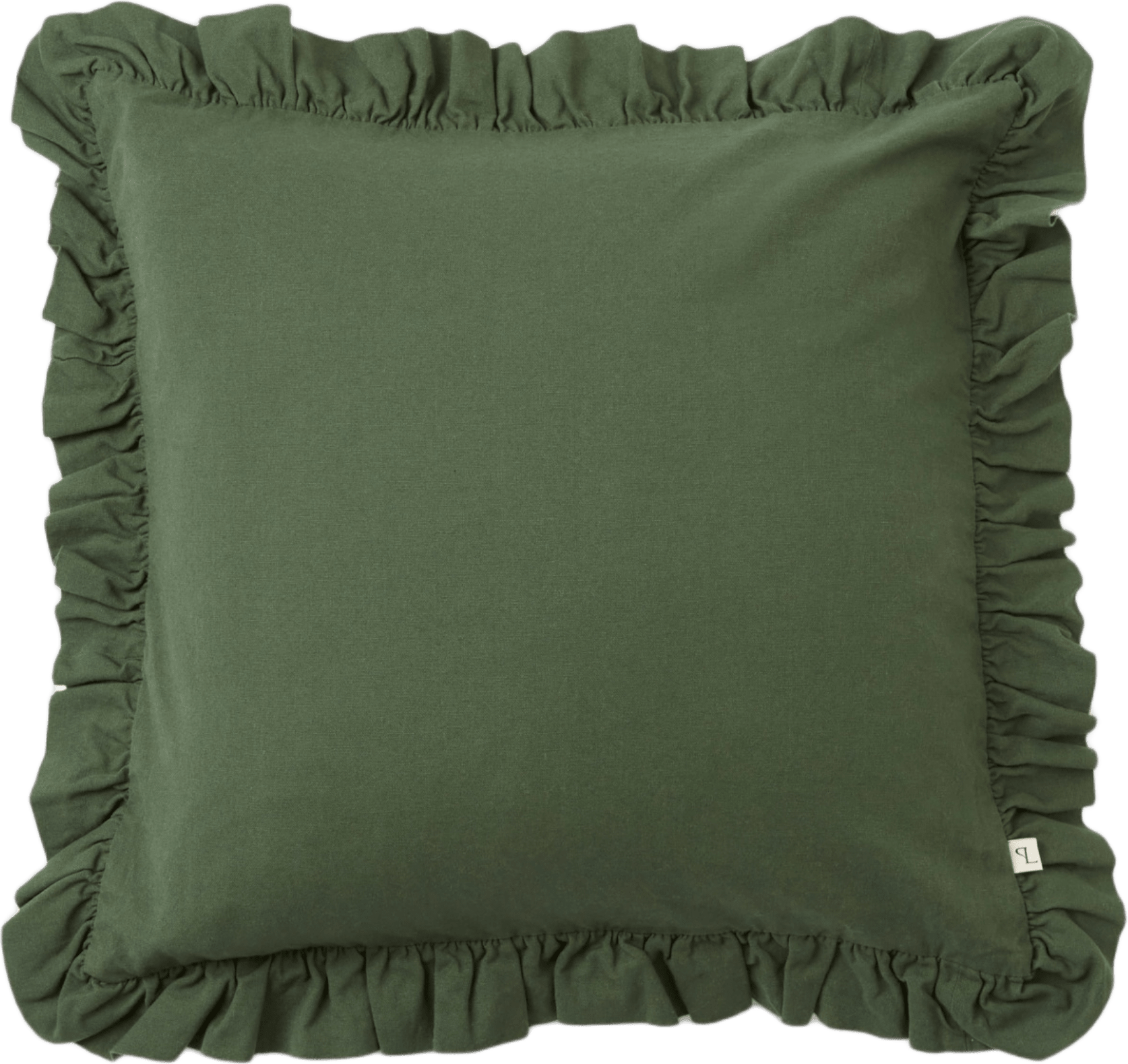 Kuddfodral FRILL 50x50 cm, från PORTOLINO LIVING, i färgen Green.