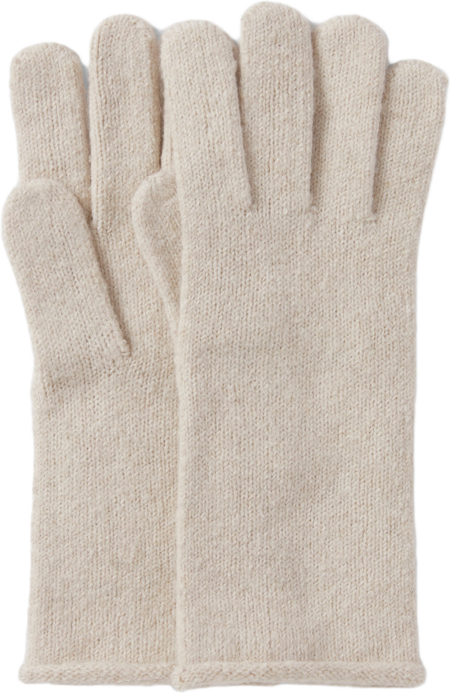 Fingervantar med rullad kant IRMA, från Å WOMAN, i färgen Off White.