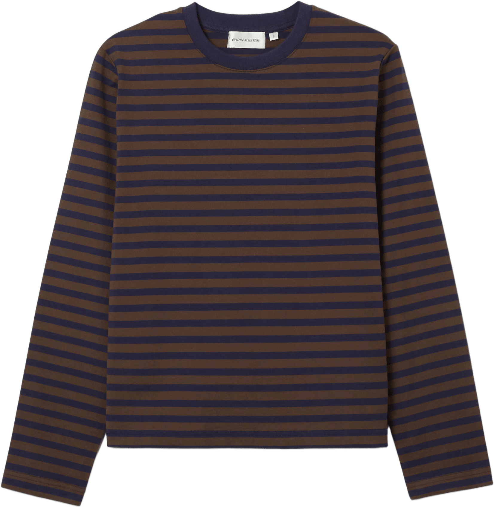 Tröja i bomullsjersey BAYONNE, från Carin Wester, i färgen Brown/Navy.