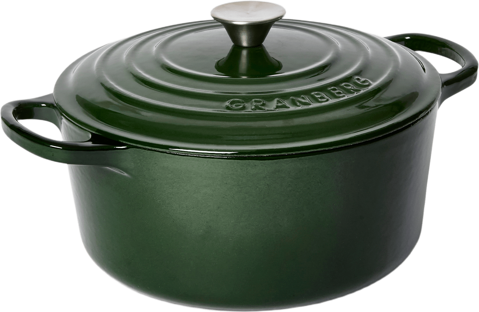 Gjutjärnsgryta 5,1 L, från GRANBERG, i färgen Dk Green.