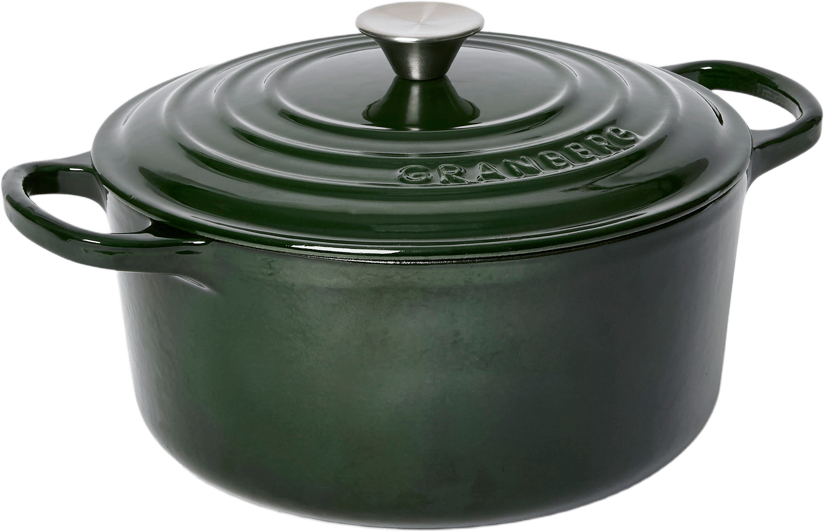 Gjutjärnsgryta 6,3 L, från GRANBERG, i färgen Dk Green.