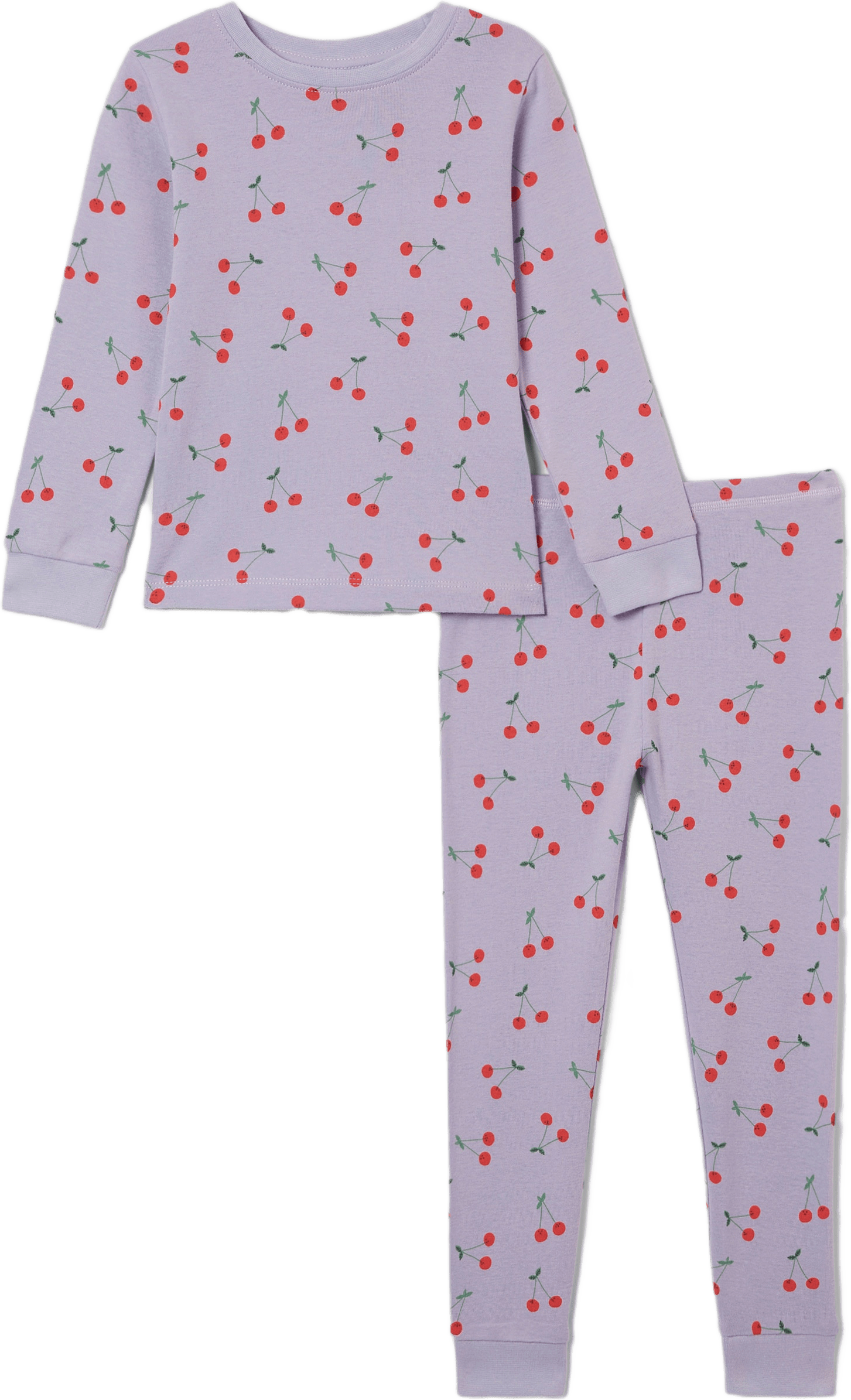 Pyjamas med tryck POW, från Å KIDS, i färgen Cherry.