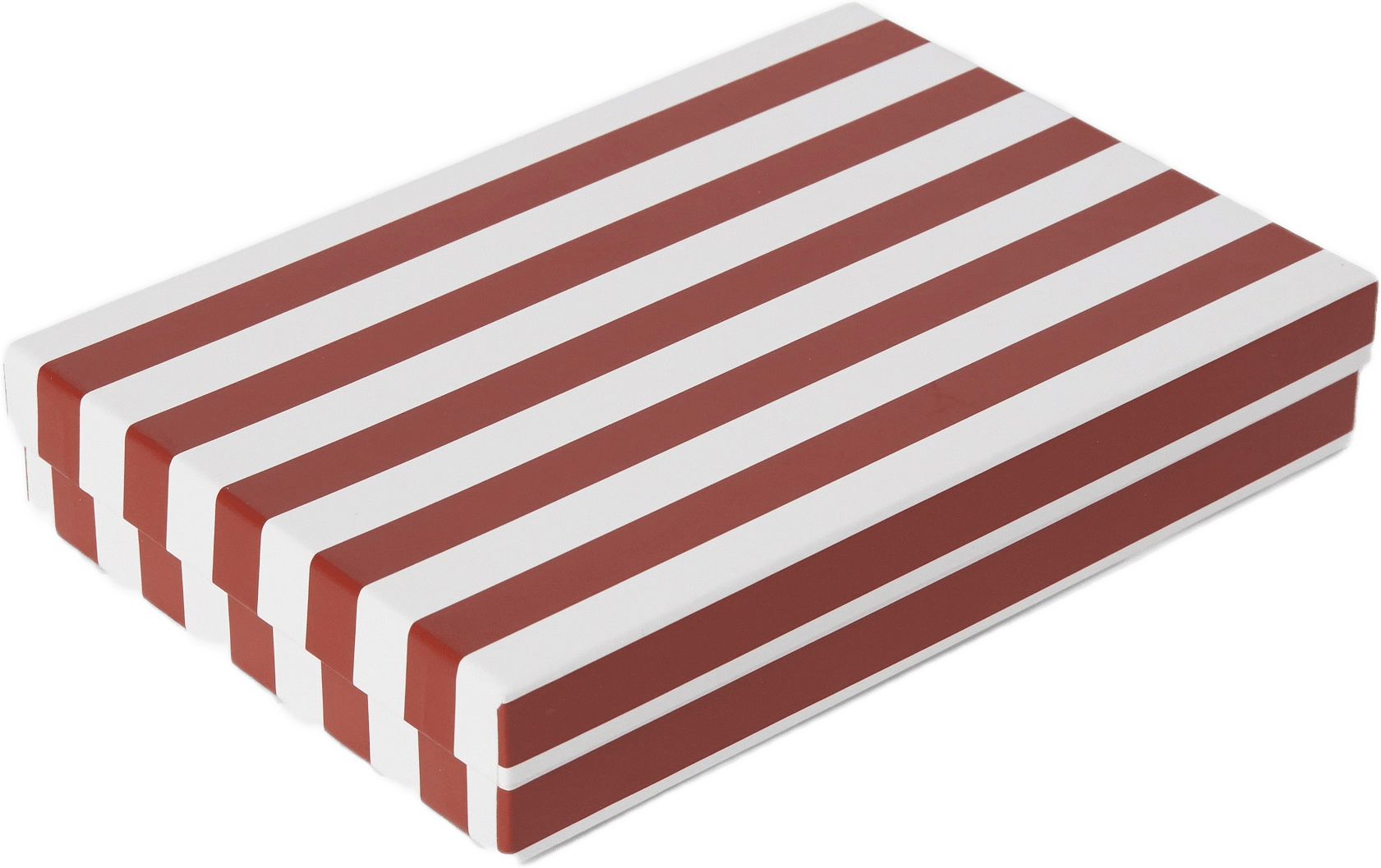 Presentask med lock 12x18 cm, från Åhléns Home, i färgen Red/White.