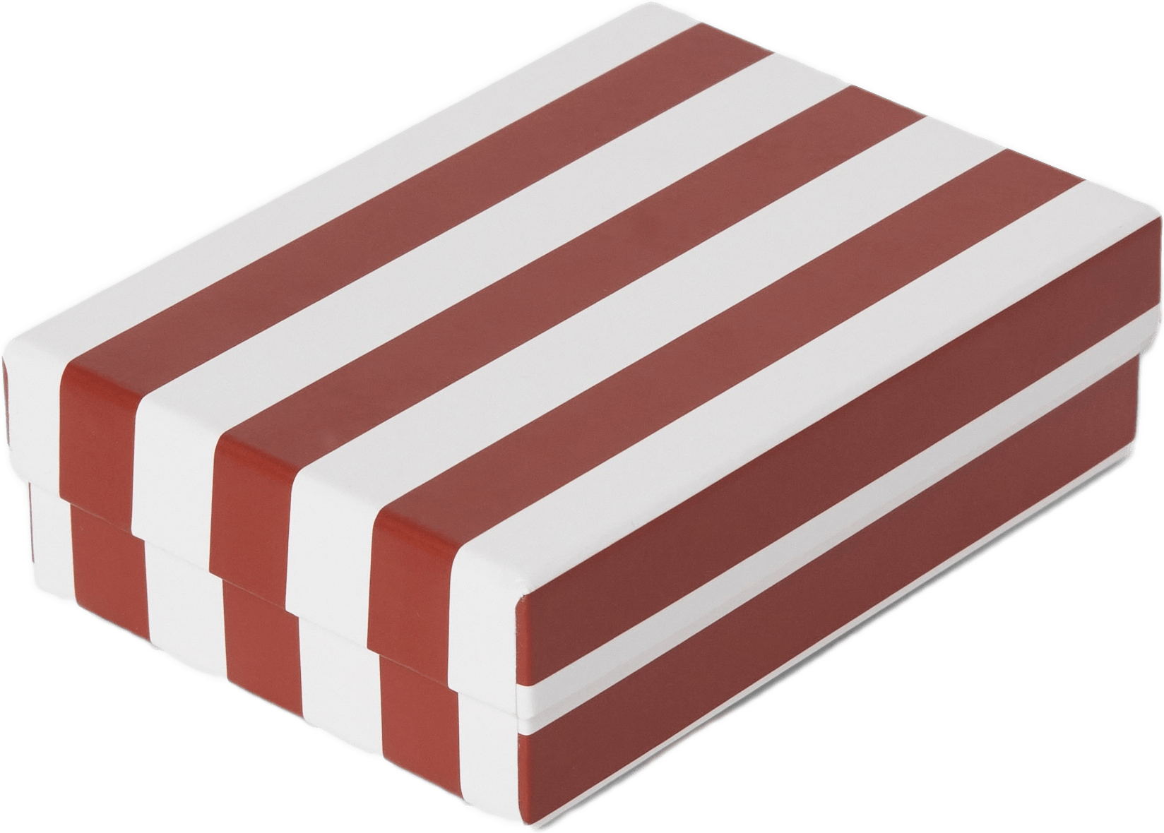 Presentask med lock 7,5x10,5 cm, från Åhléns Home, i färgen Red/White.