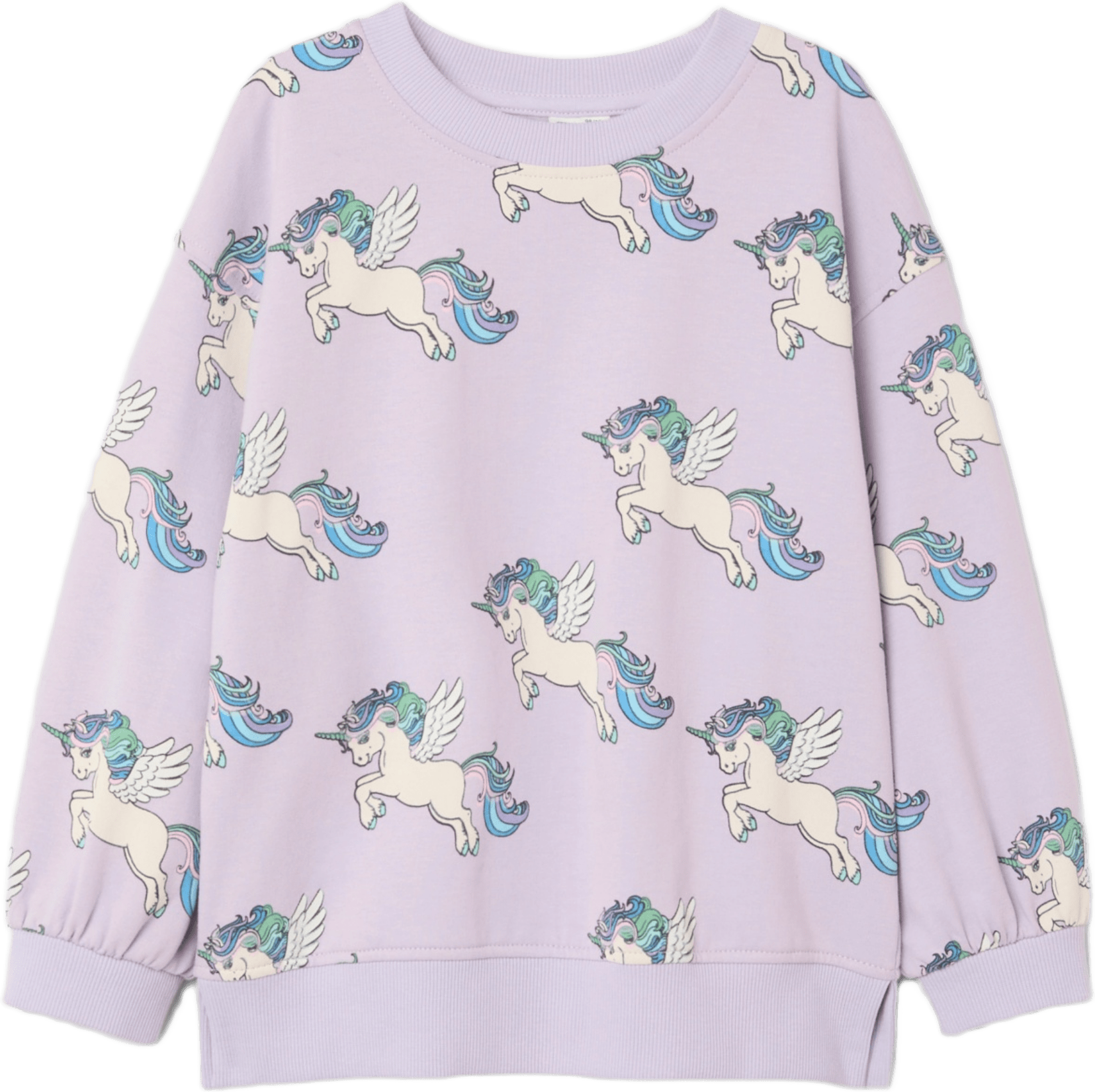 Collegetröja med tryck NICE, från RIKIKI, i färgen Unicorn.