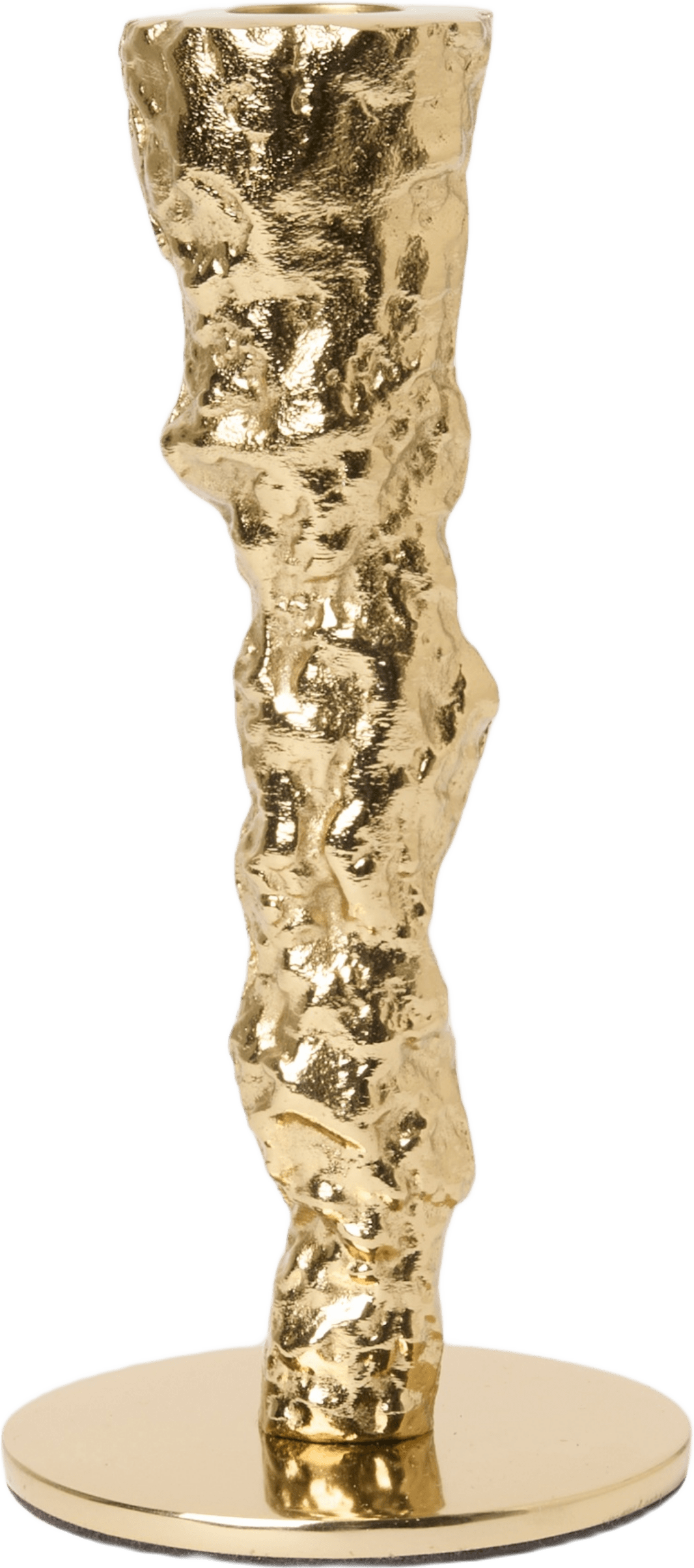 Ljusstake ABSTRACT 19 cm, från MANO ATELIER, i färgen Gold.